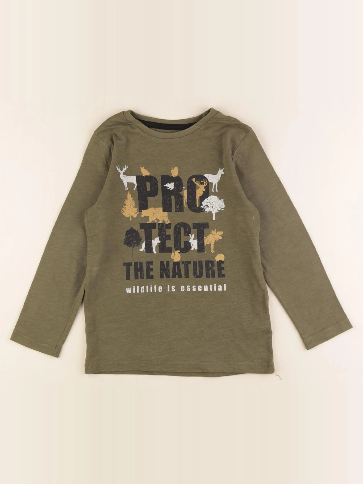 Vertbaudet - tee-shirt vert - 6 ans