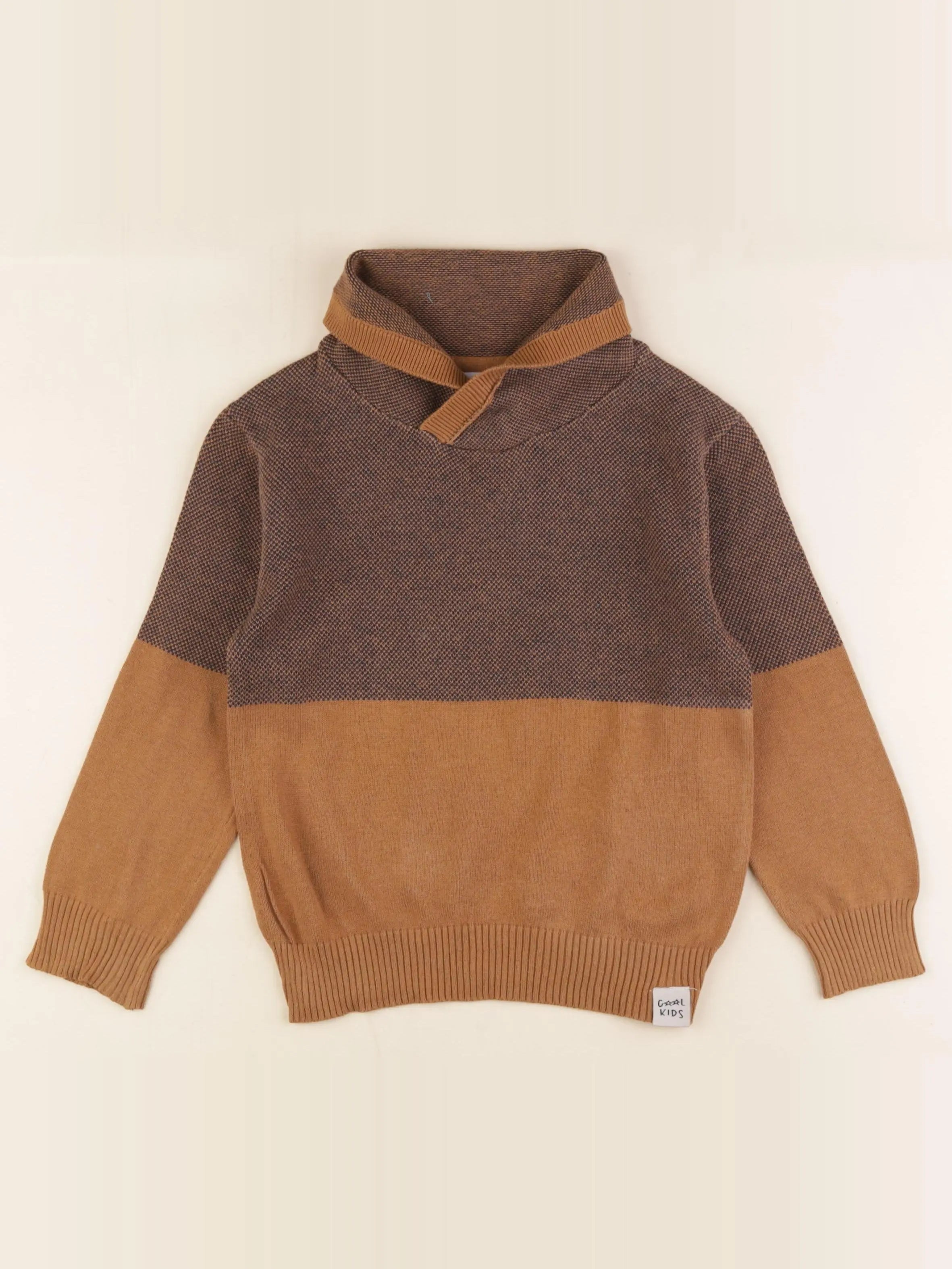 Vertbaudet - pull marron - 6 ans