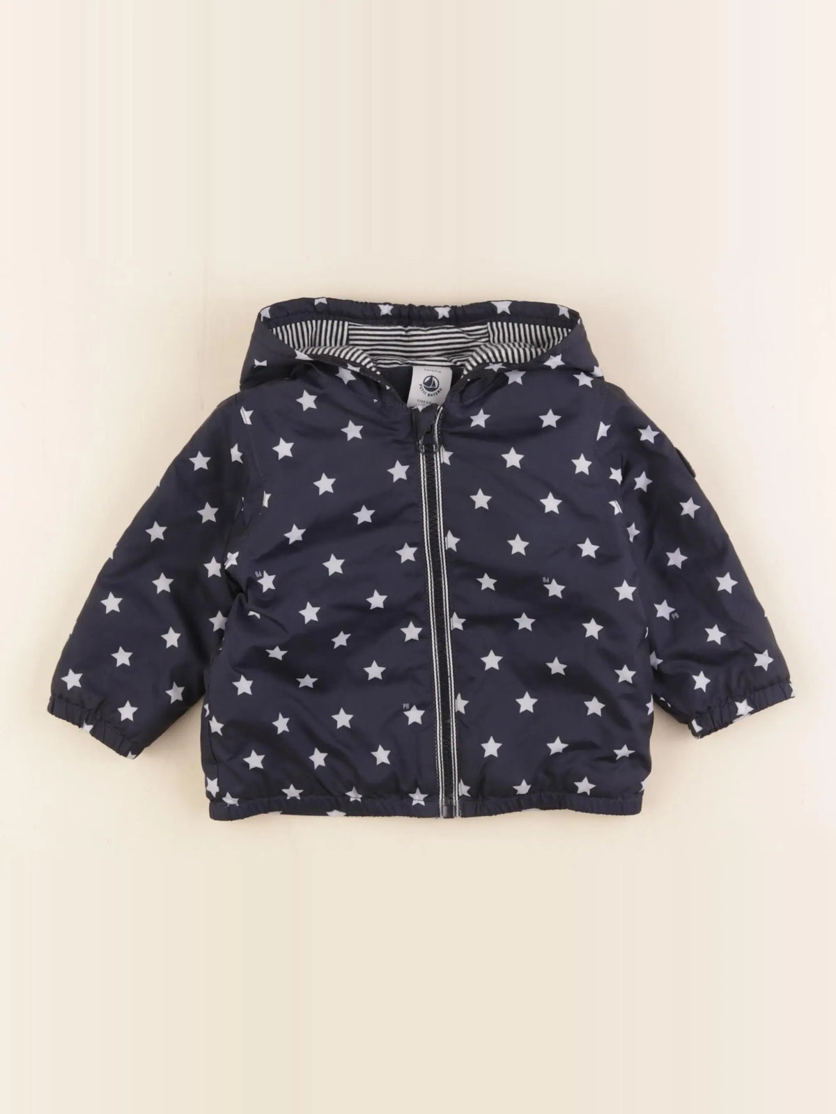 Petit Bateau - imperméable bleu - 6 mois