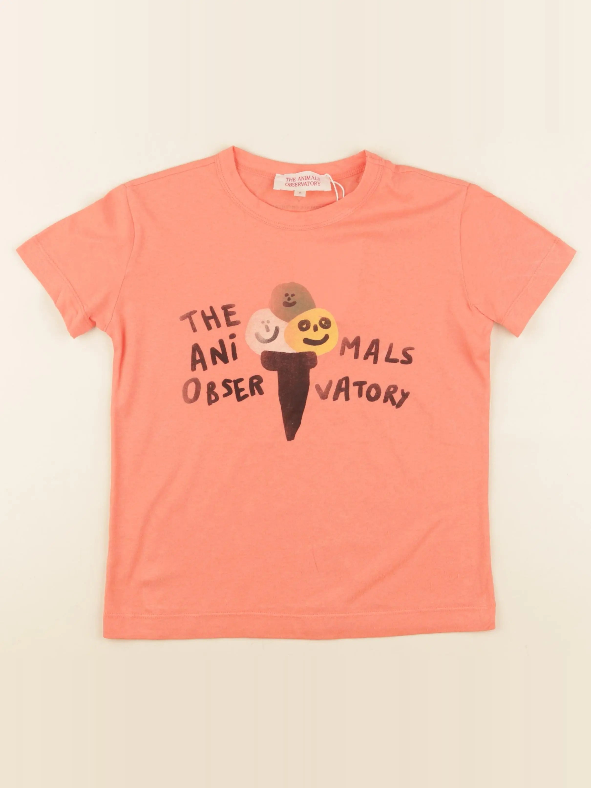 Tee-shirt imprimé au dos orange