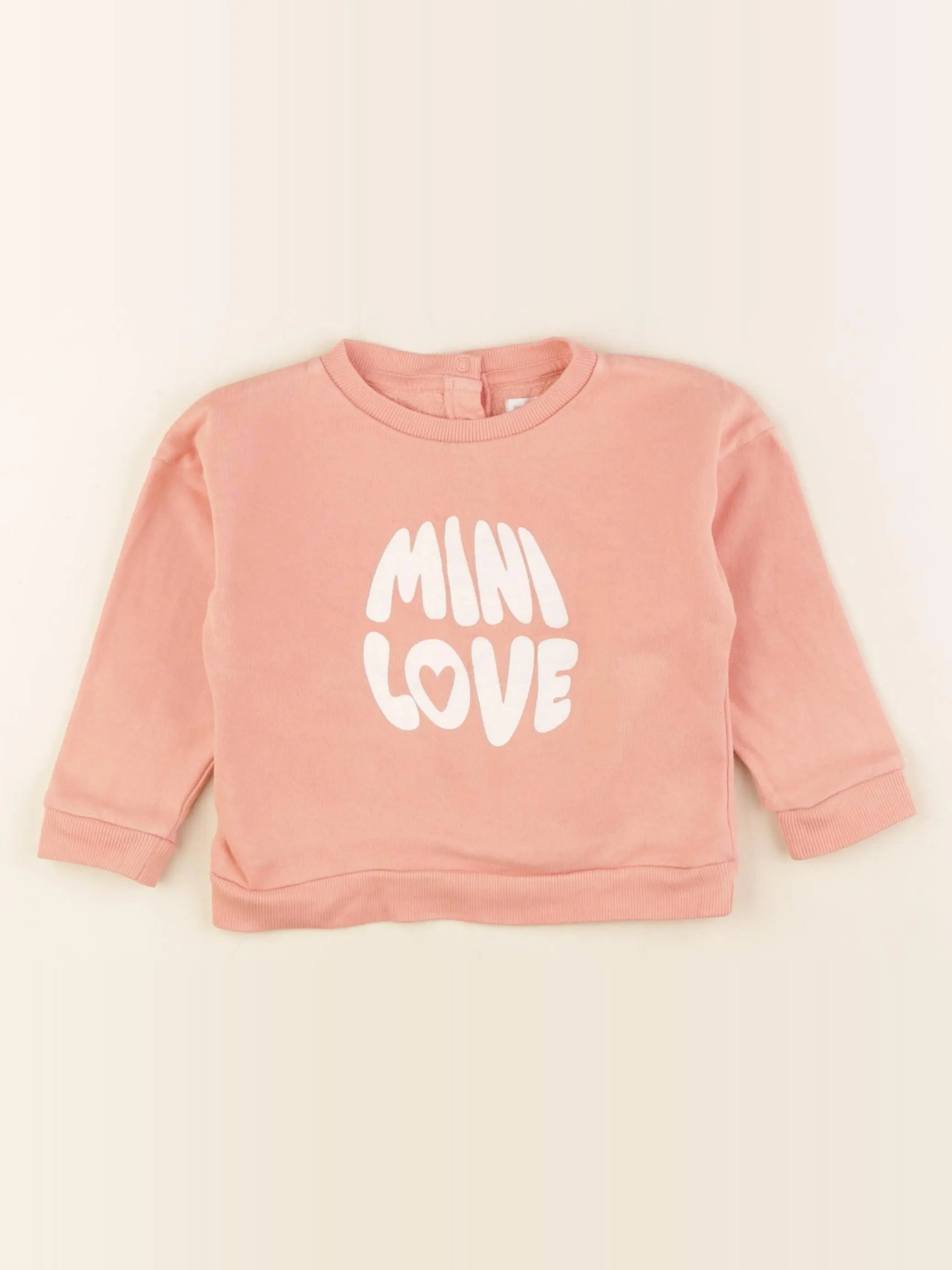 Vertbaudet - sweat rose - 24 mois