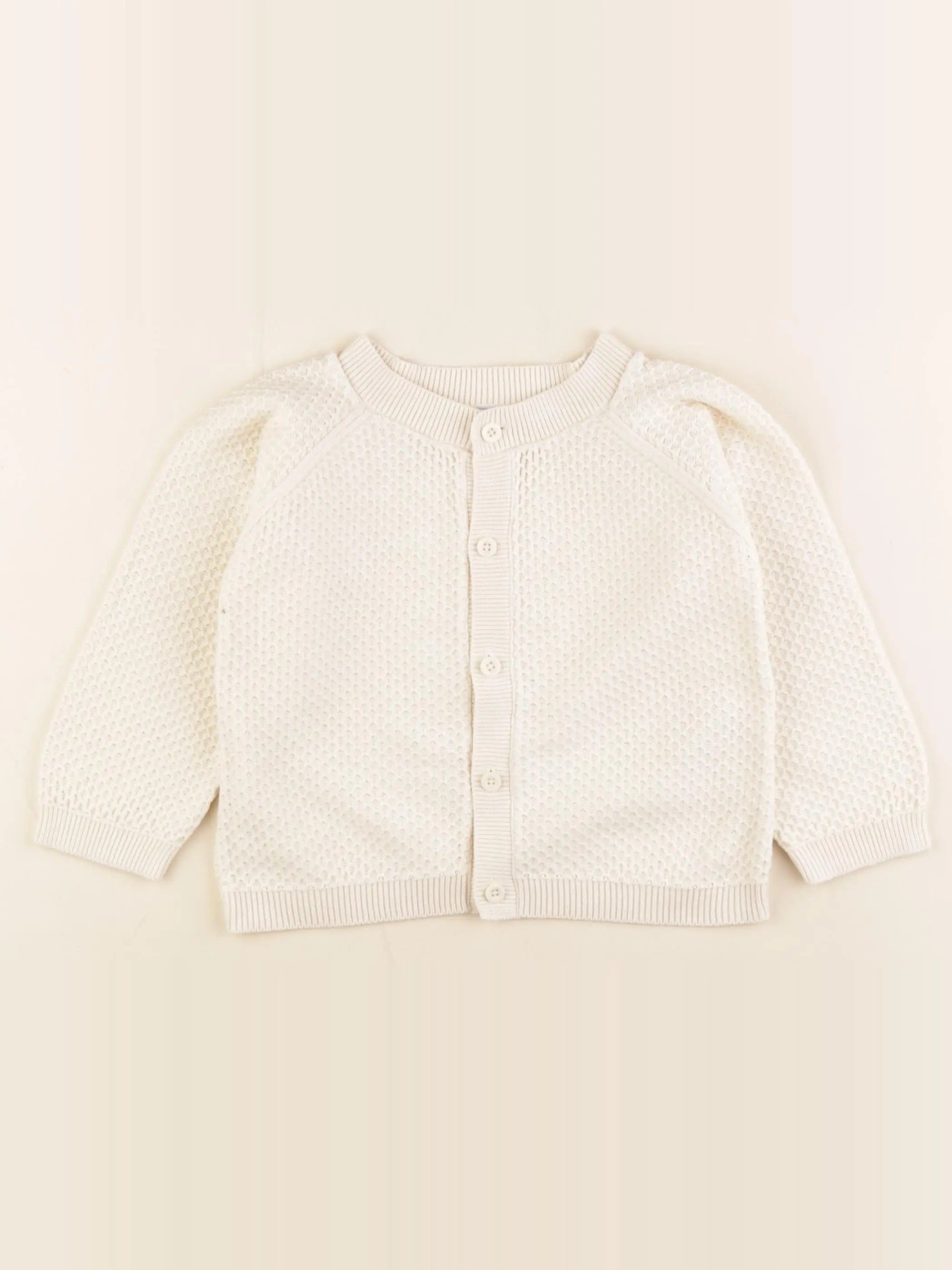Petit Bateau - gilet beige - 24 mois