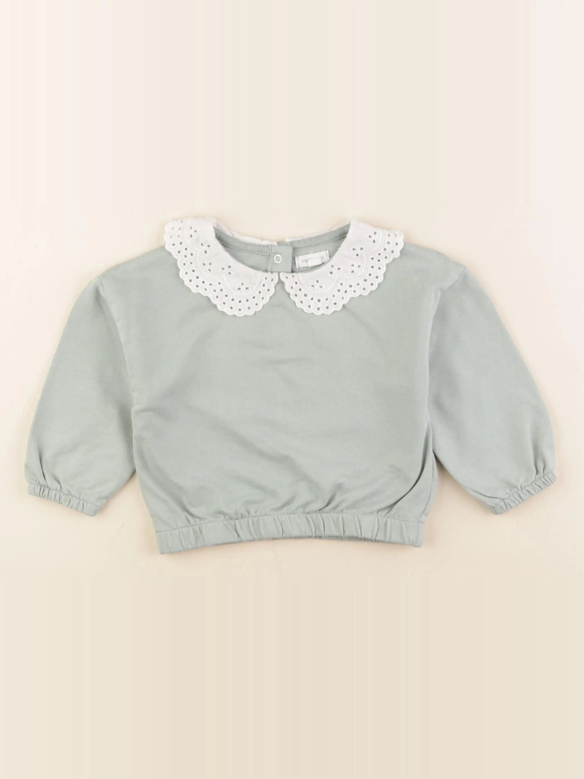 Vertbaudet - sweat vert - 18 mois