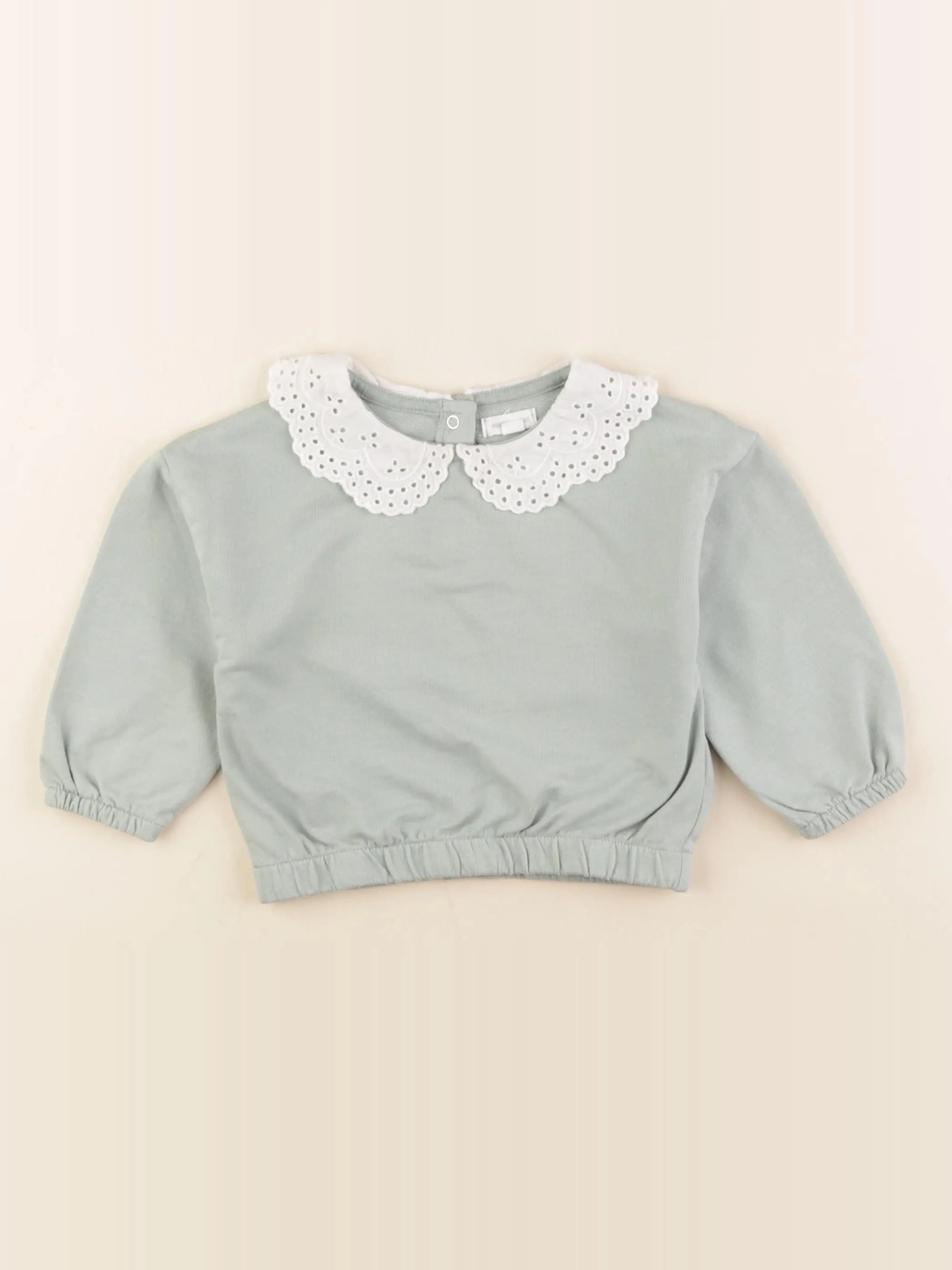 Vertbaudet - sweat vert - 18 mois