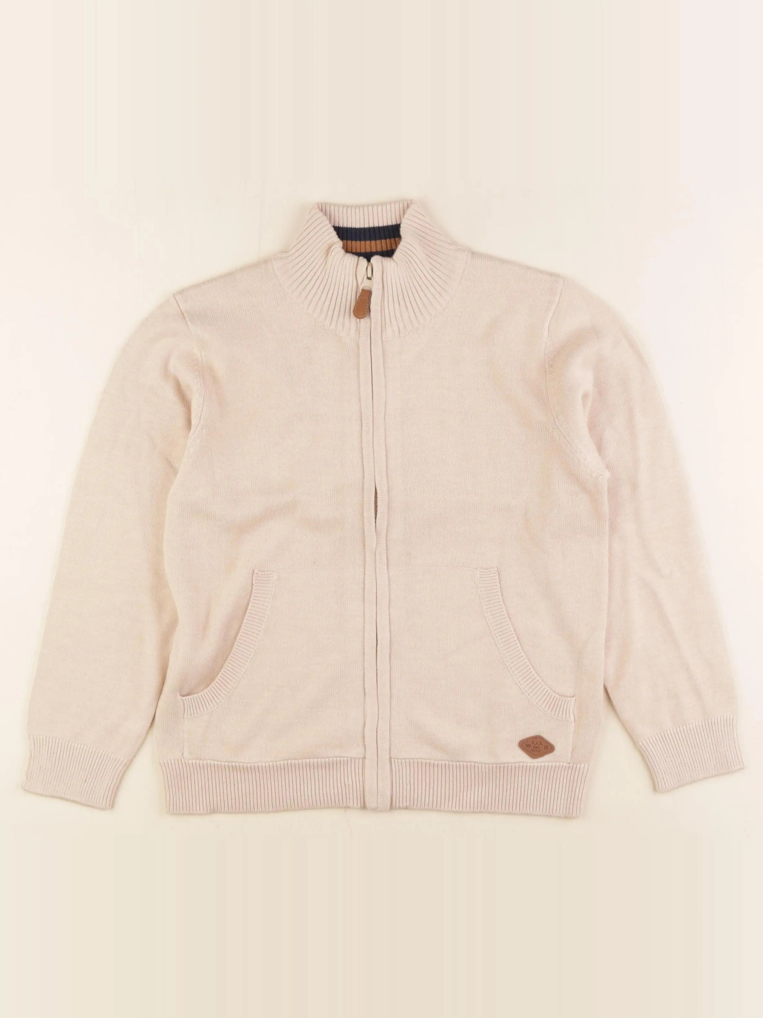 Vertbaudet - gilet beige - 8 ans