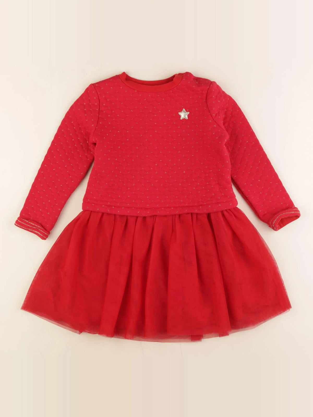 Vertbaudet - robe rouge - 4 ans