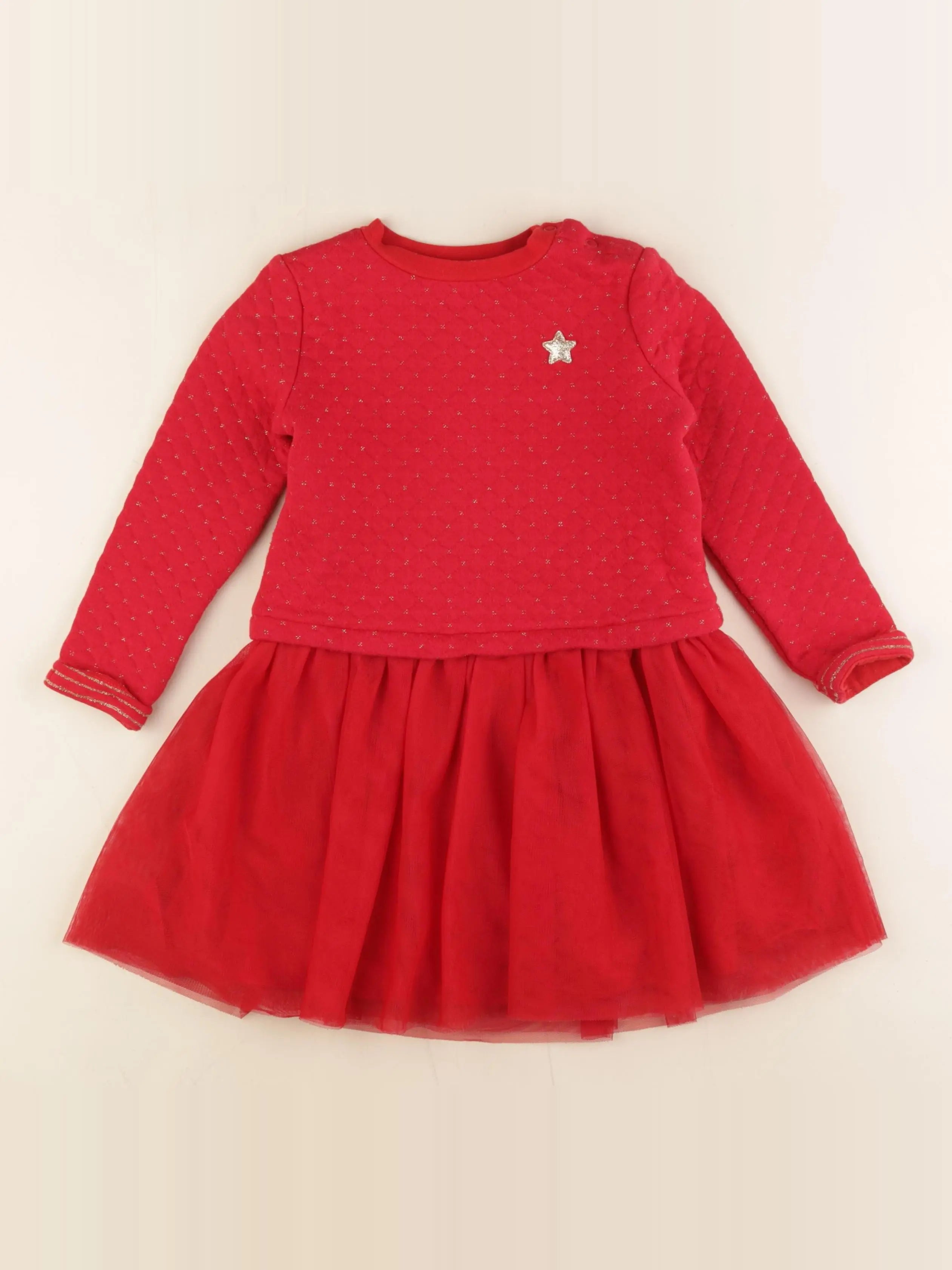 Vertbaudet - robe rouge - 4 ans