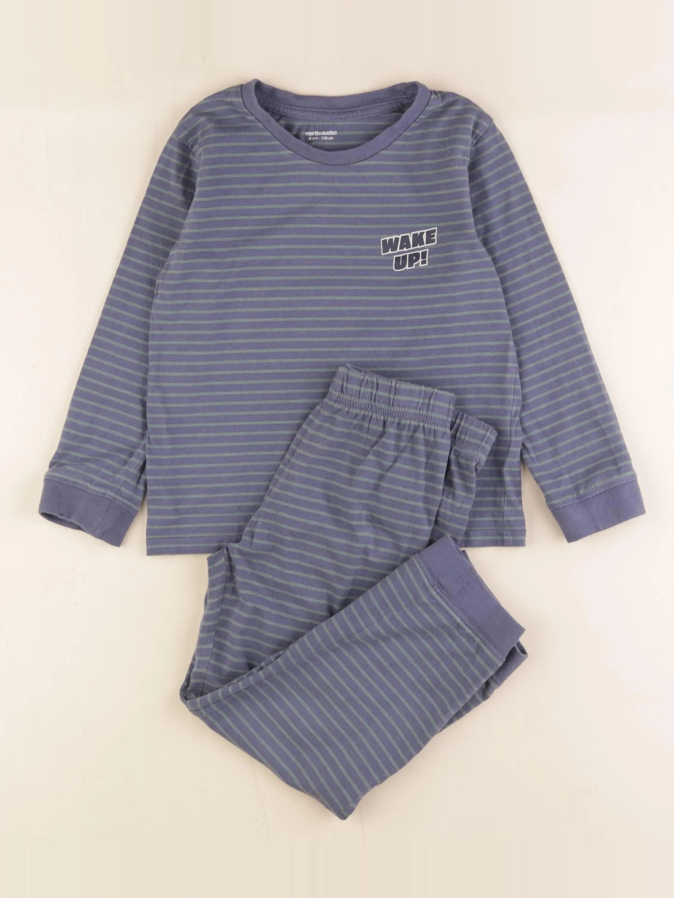 Vertbaudet - pyjama coton bleu - 6 ans