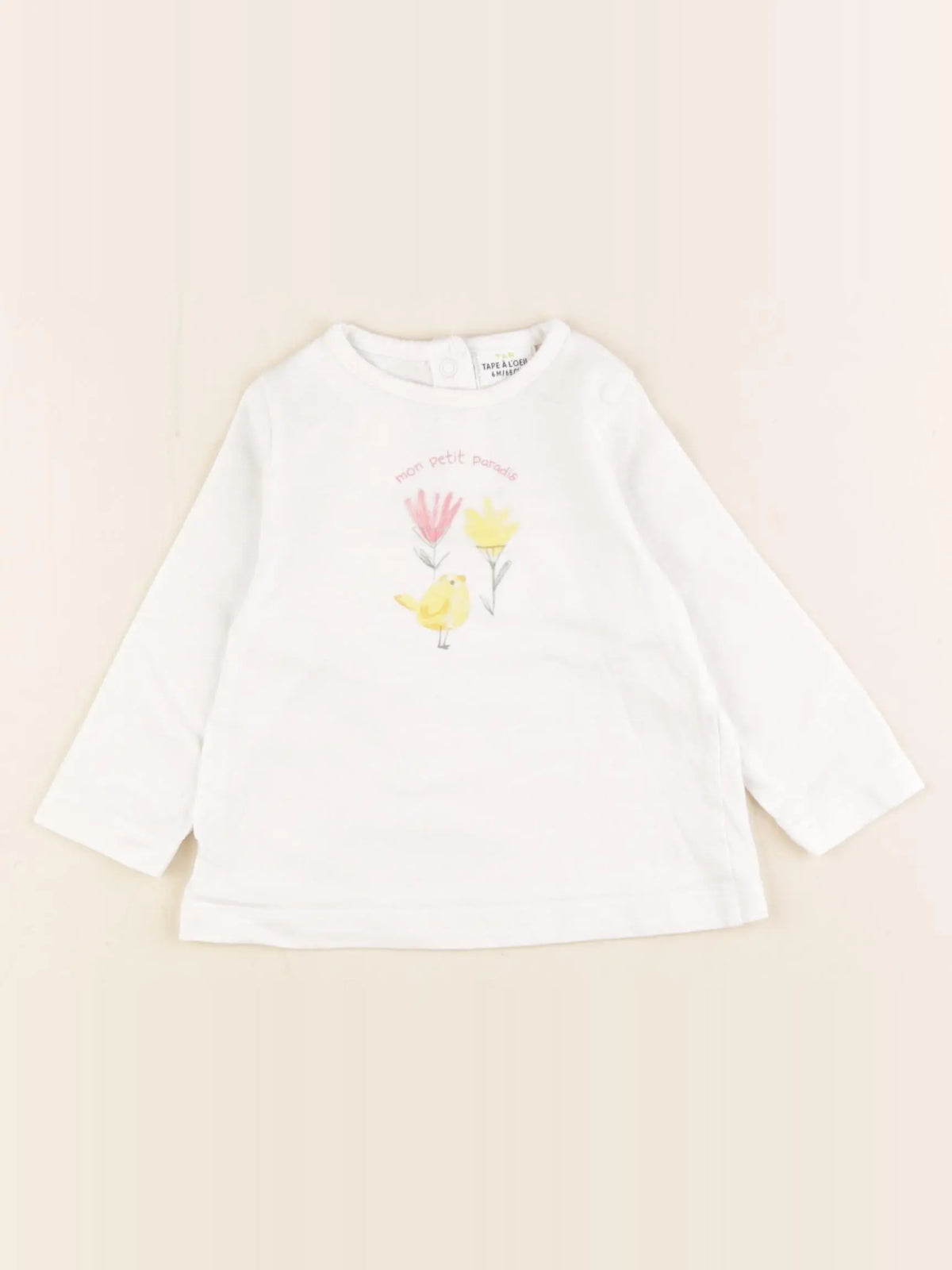 Tape à l'oeil - tee-shirt blanc - 6 mois