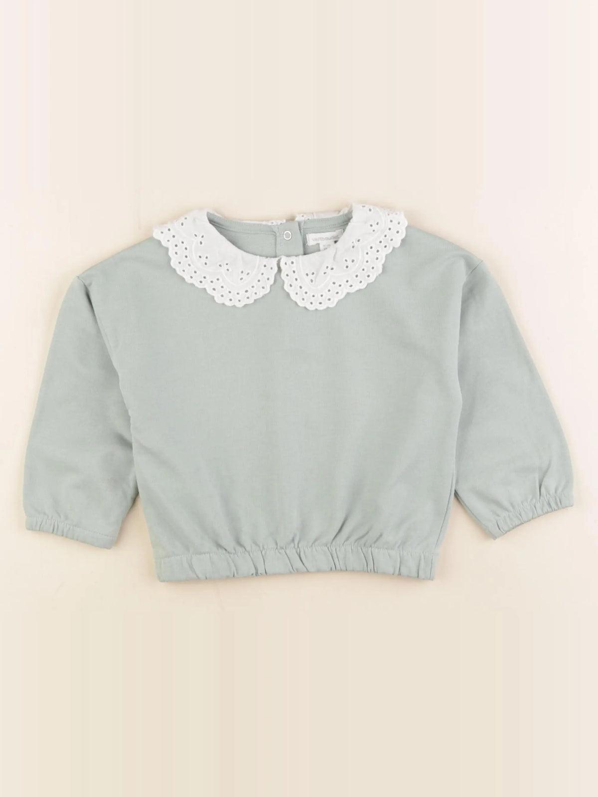 Vertbaudet - sweat vert - 18 mois