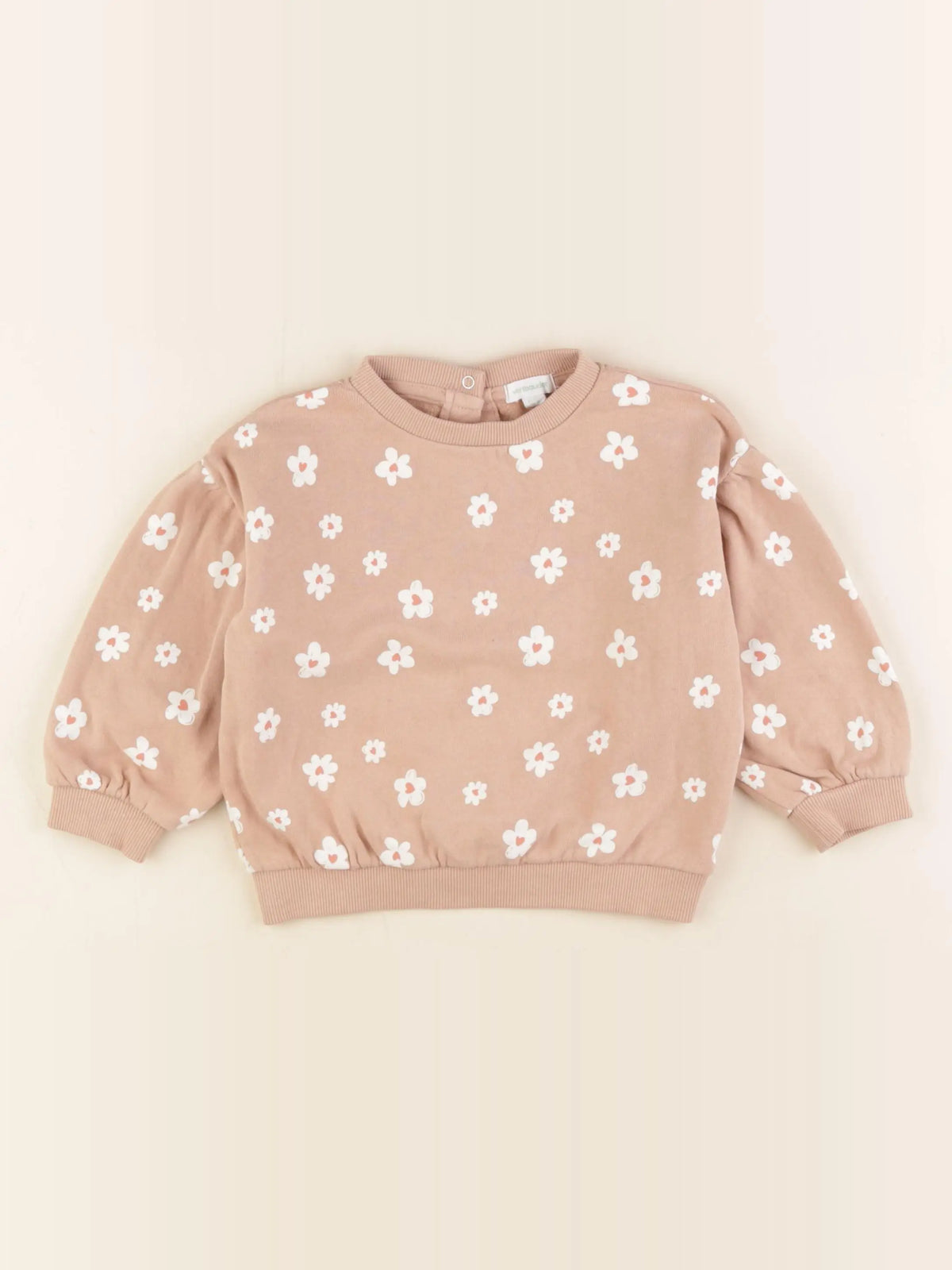 Vertbaudet - sweat rose - 18 mois