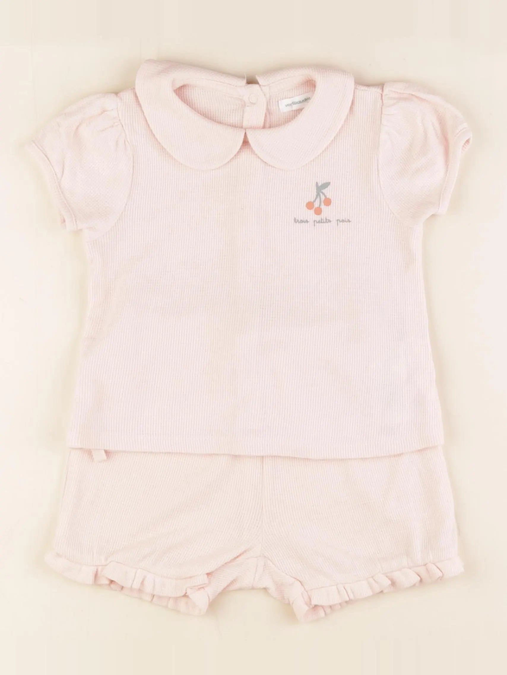 Vertbaudet - pyjama coton rose - 2 ans