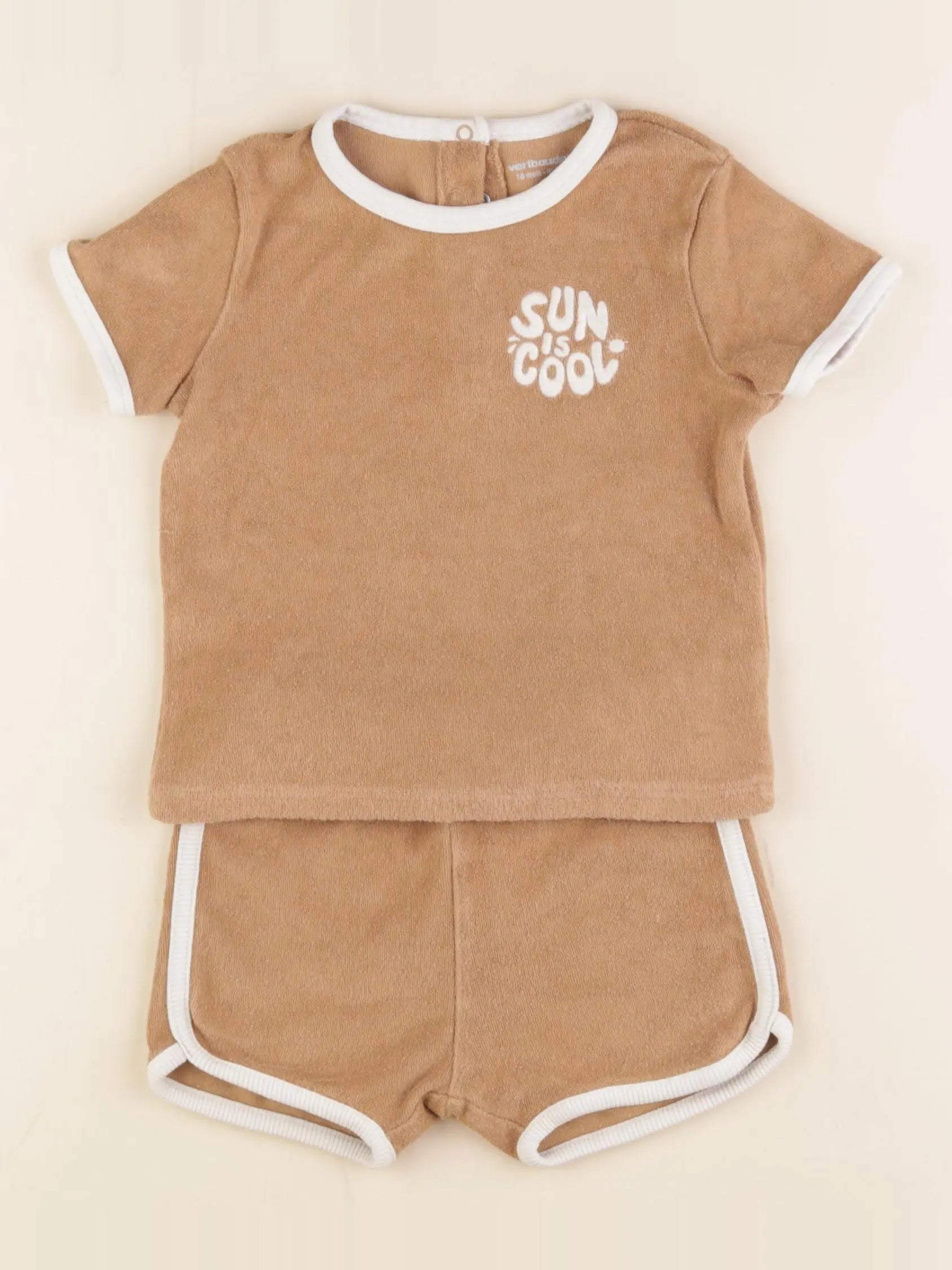 Vertbaudet - ensemble marron - 18 mois