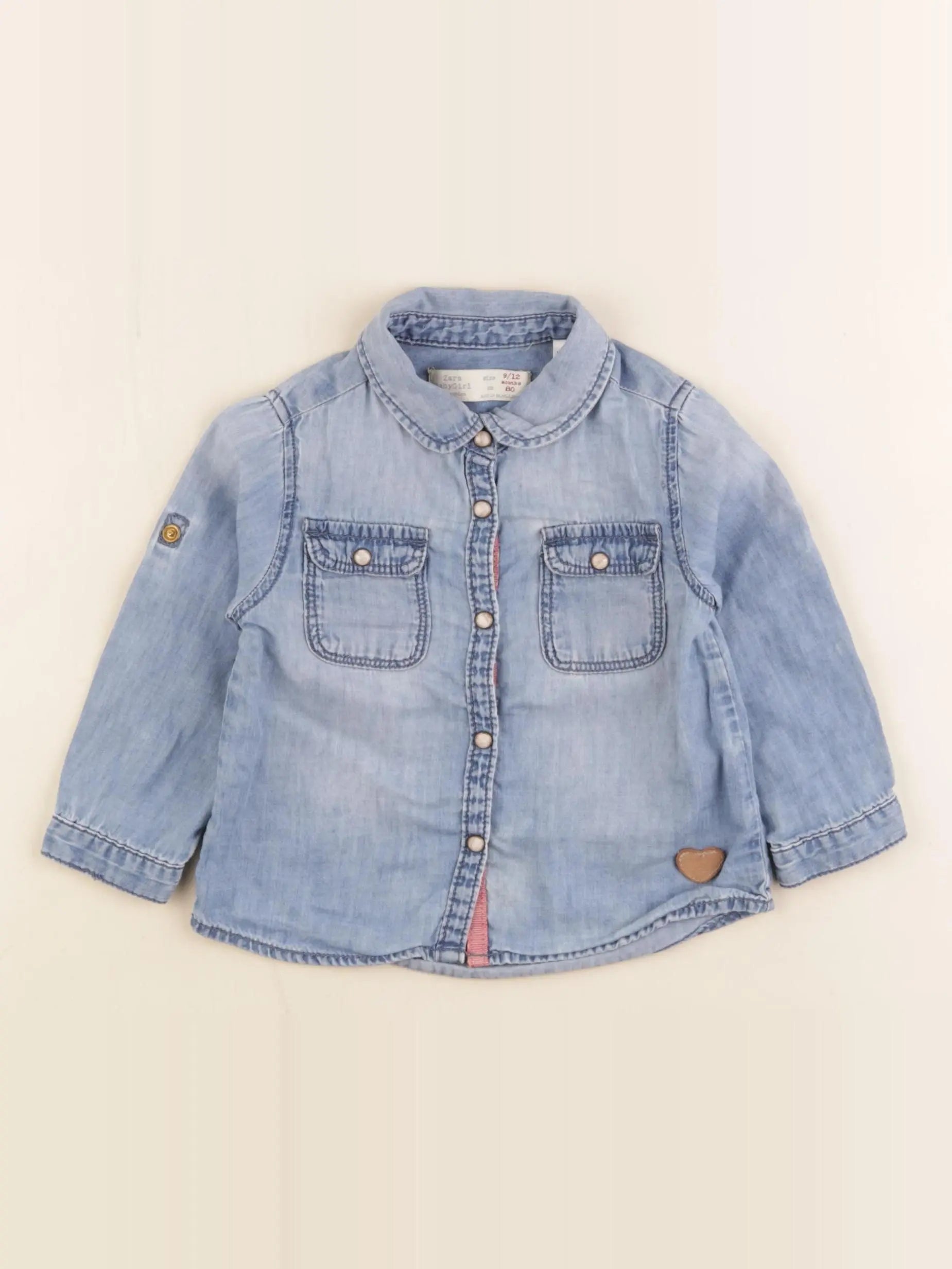Zara - chemise bleu - 9/12 mois