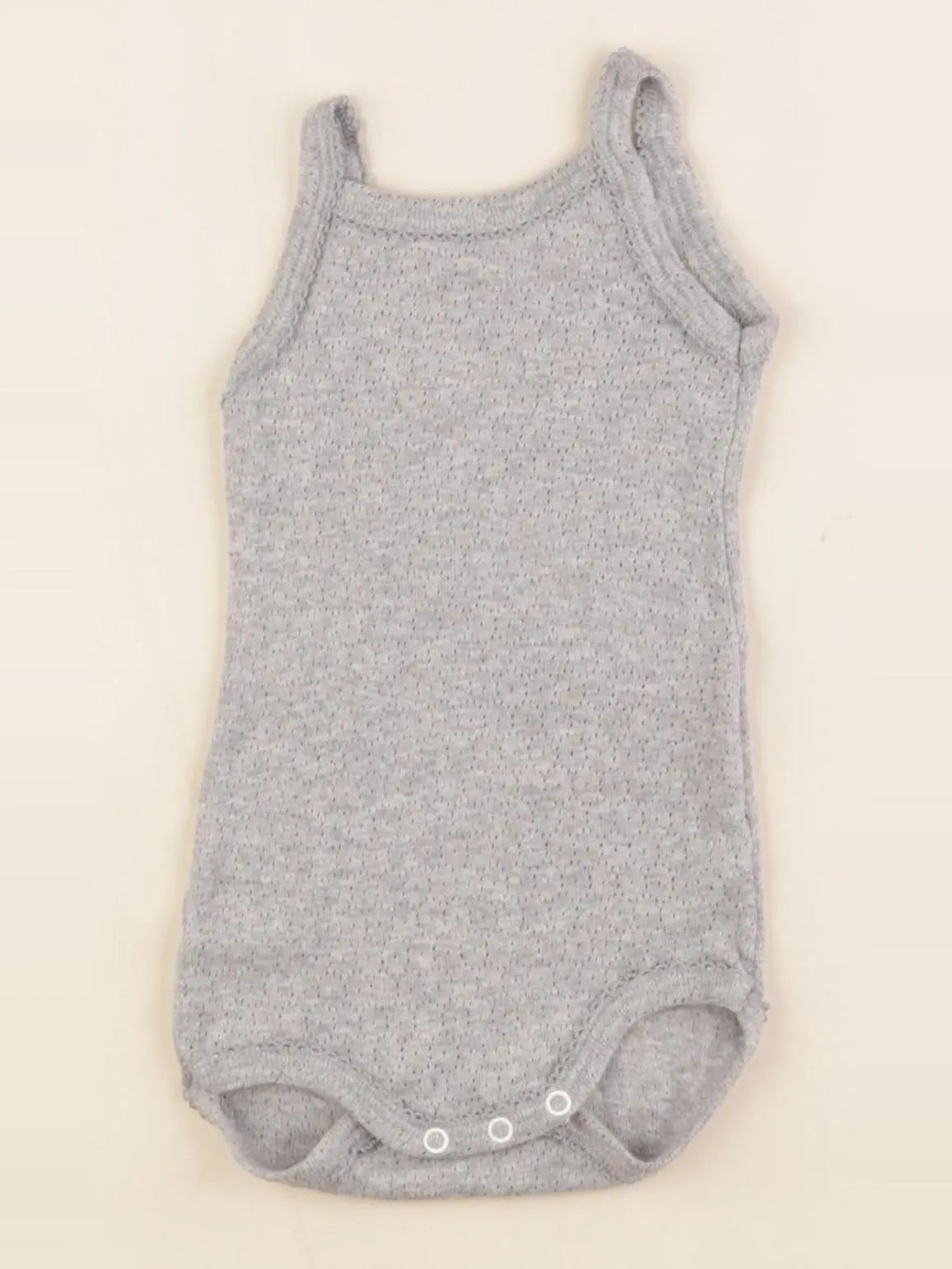Petit Bateau - body gris - 3 mois