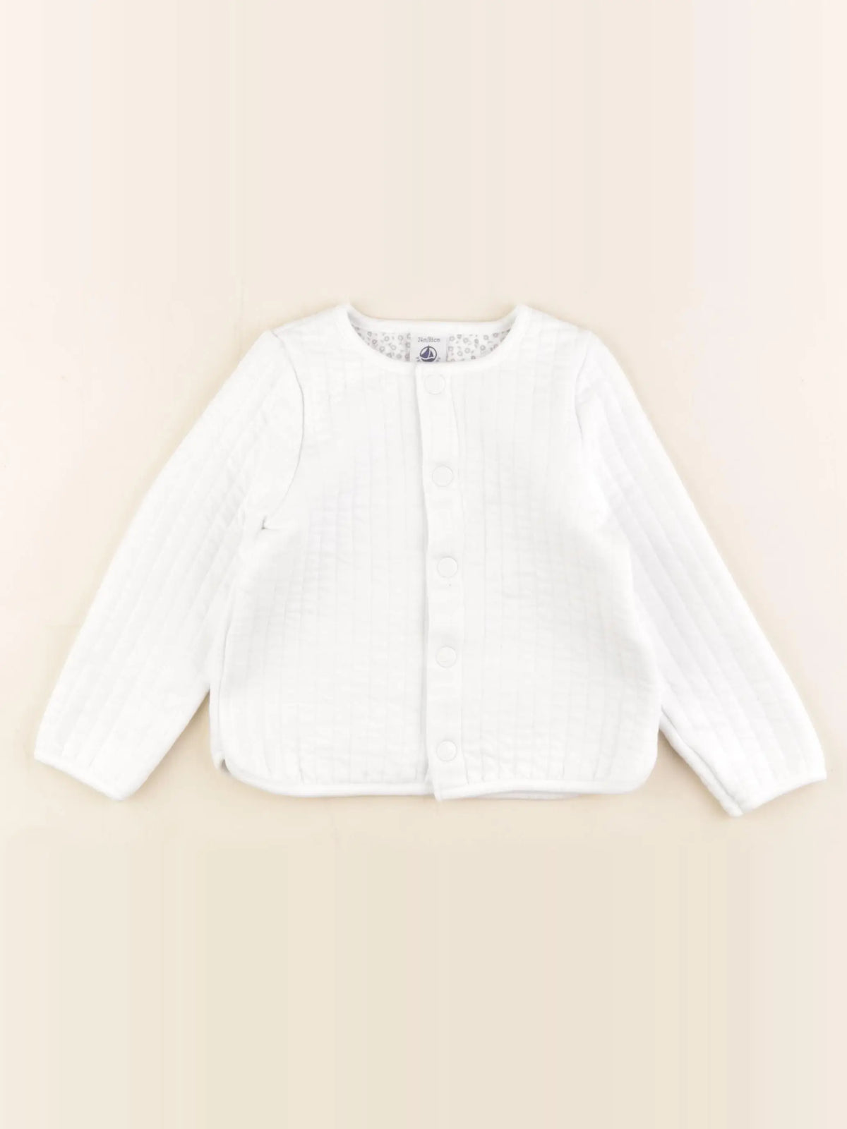 Petit Bateau - sweat blanc - 24 mois