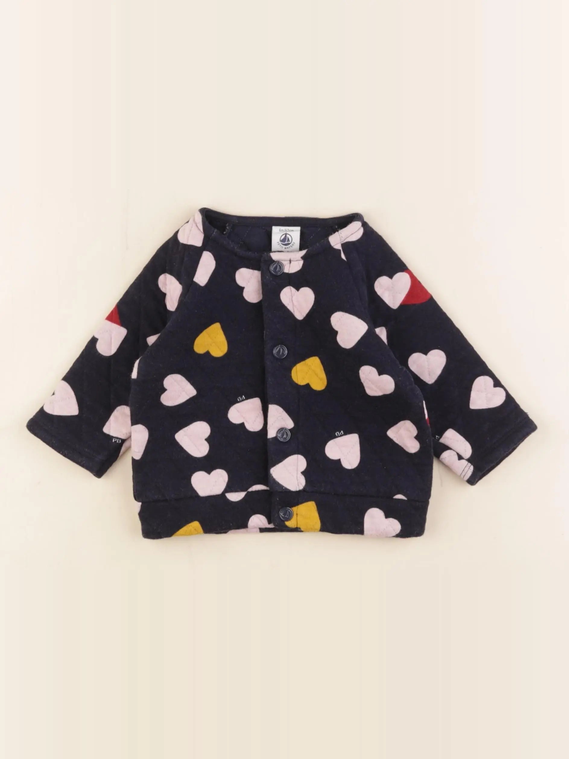 Petit Bateau - gilet multicolore - 6 mois