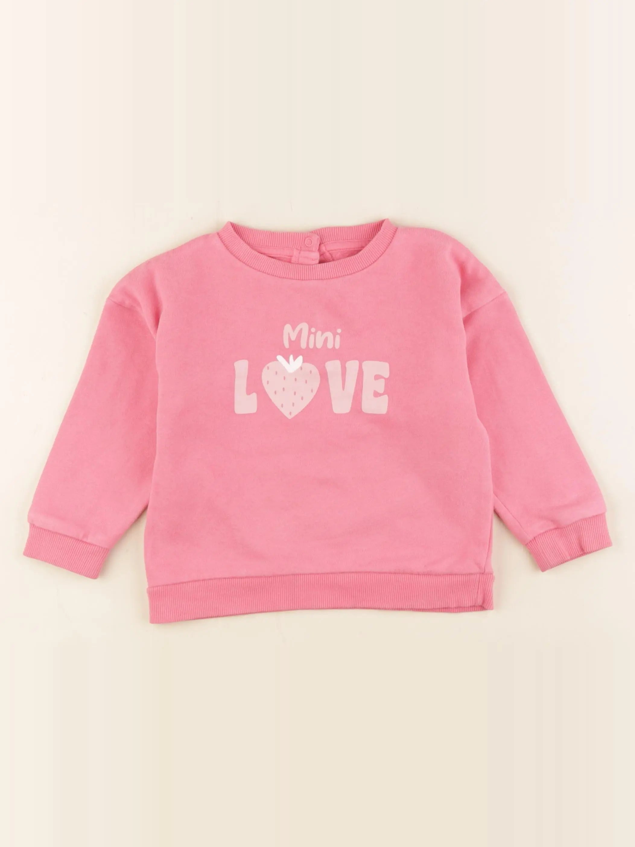 Vertbaudet - sweat rose - 24 mois