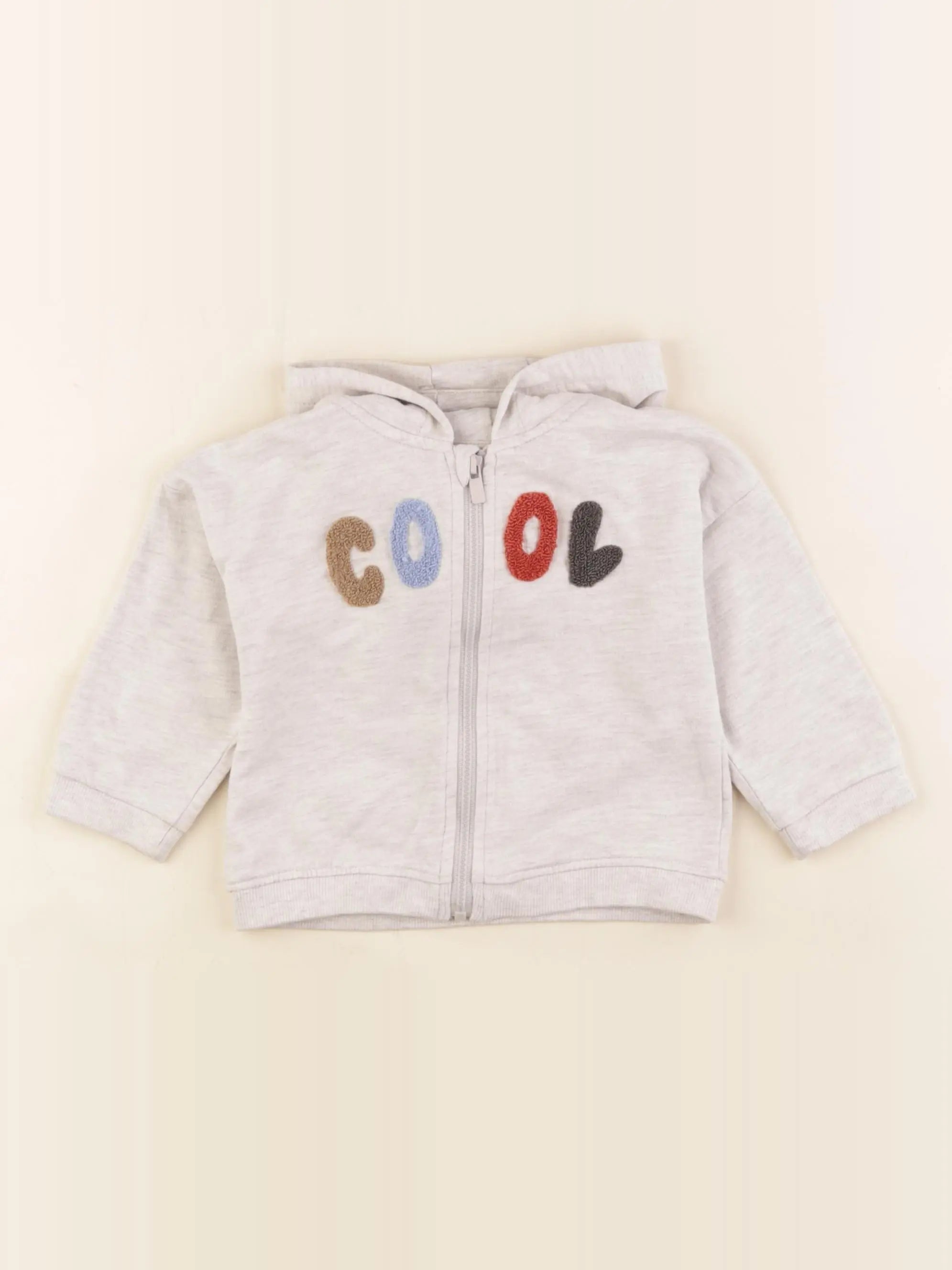 Vertbaudet - sweat gris - 12 mois