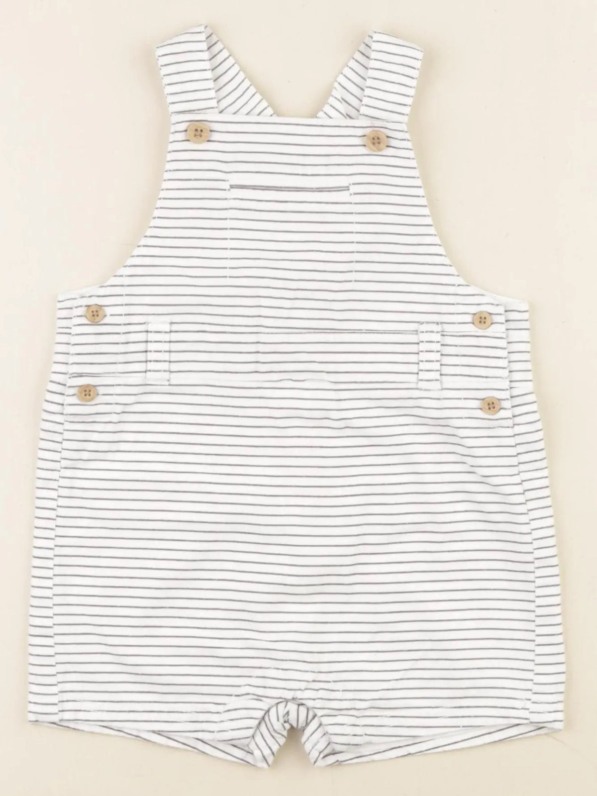 Vertbaudet - salopette blanc, noir - 12 mois