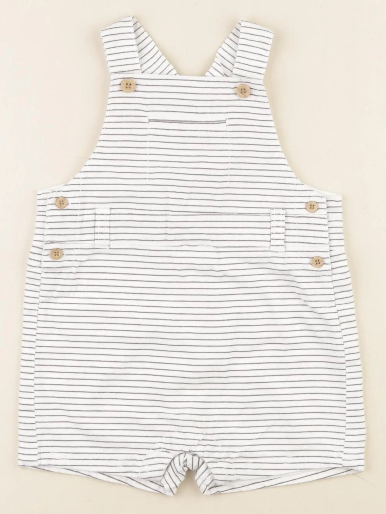 Vertbaudet - salopette blanc, noir - 12 mois