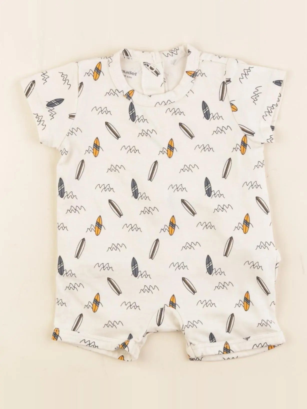 Vertbaudet - pyjama coton beige - 1 mois