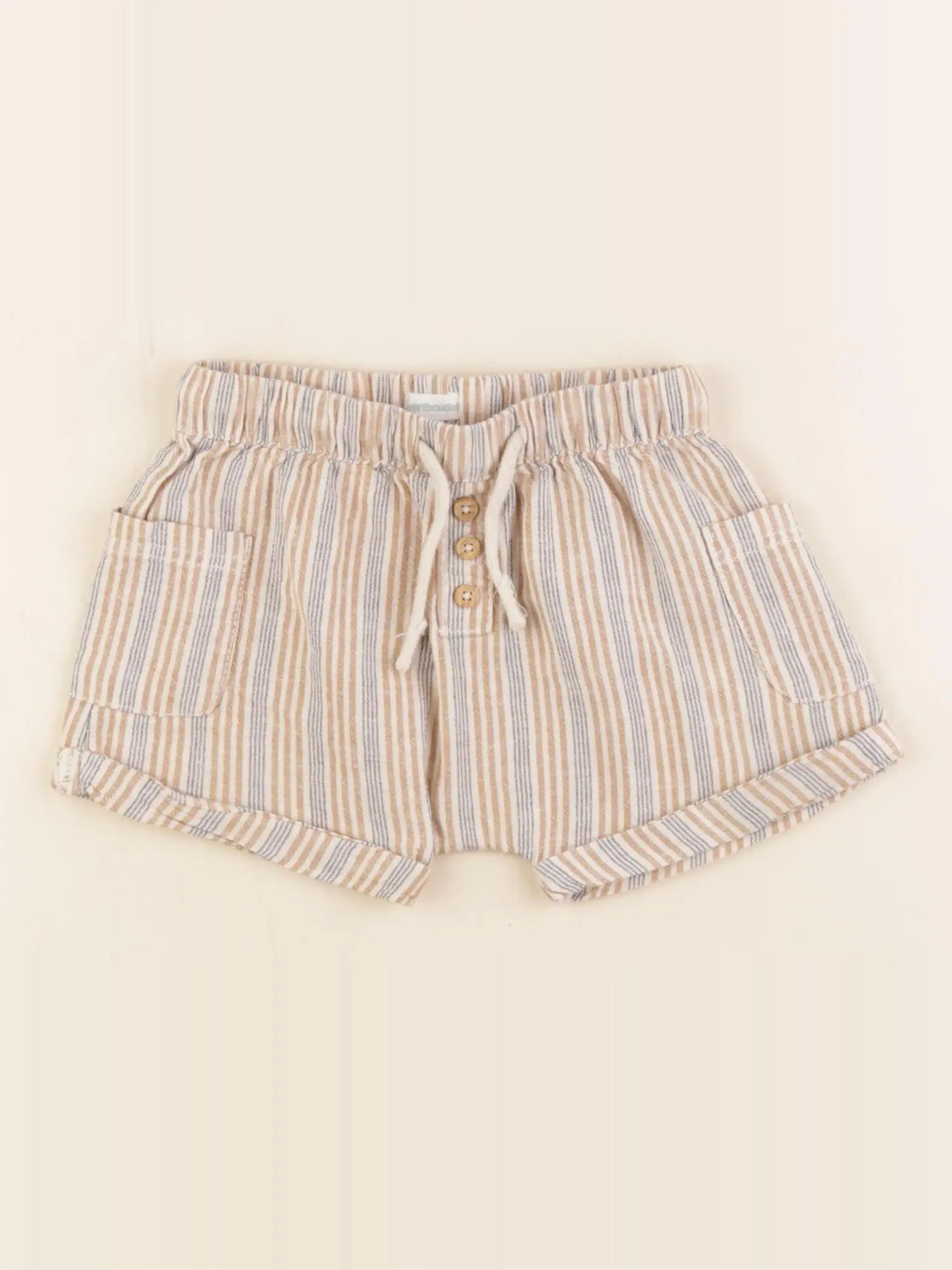 Vertbaudet - short beige - 12 mois