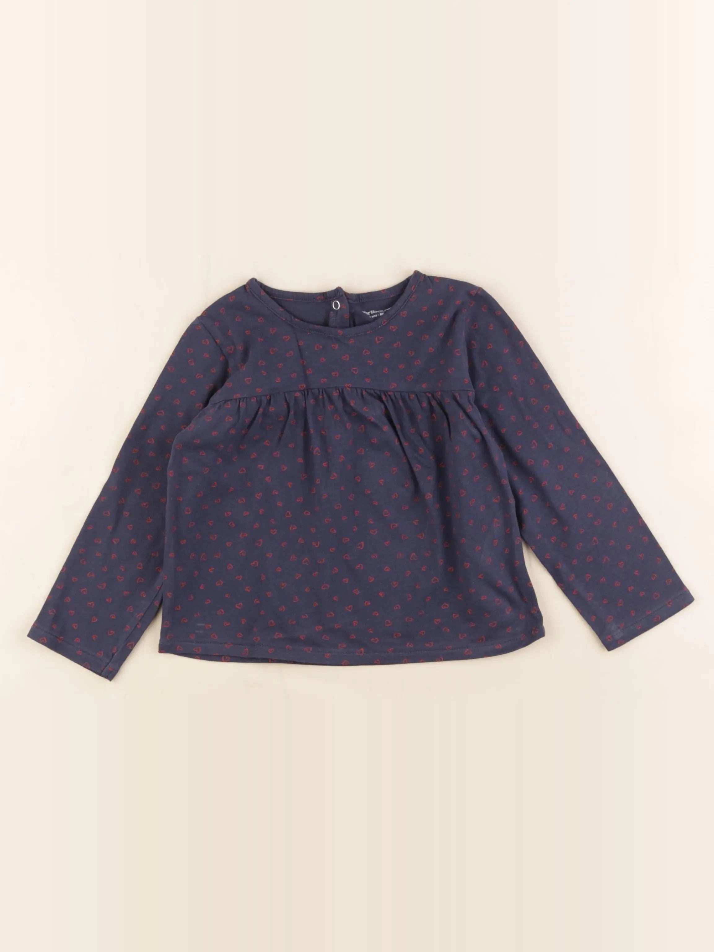 Vertbaudet - tee-shirt bleu - 2 ans