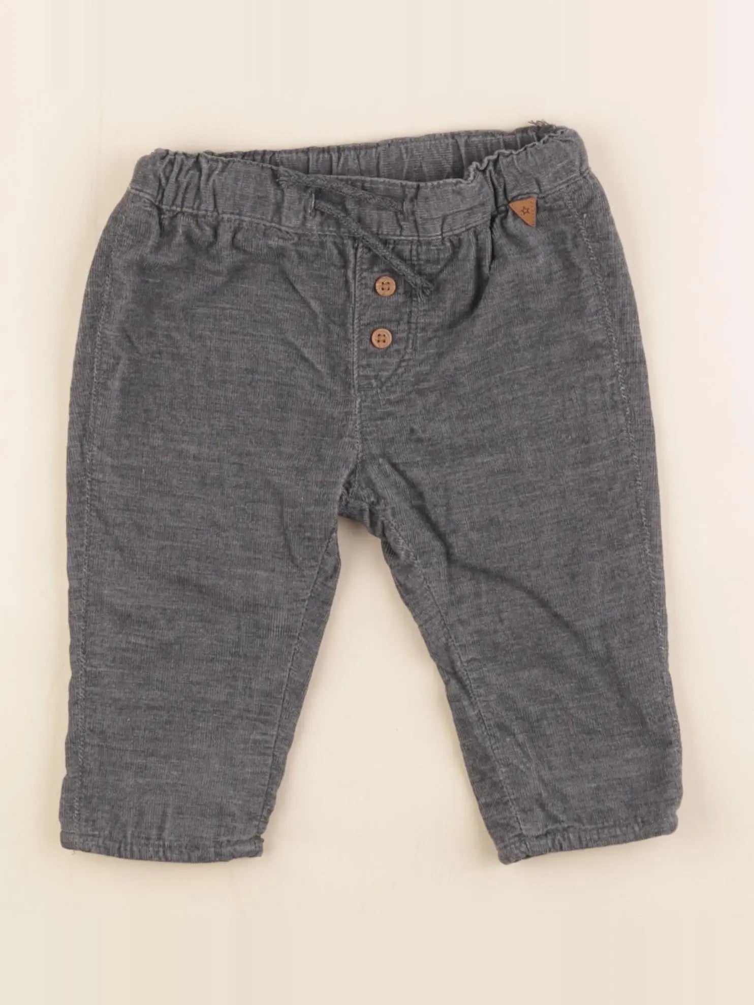 H&M - pantalon doublé gris - 6 mois