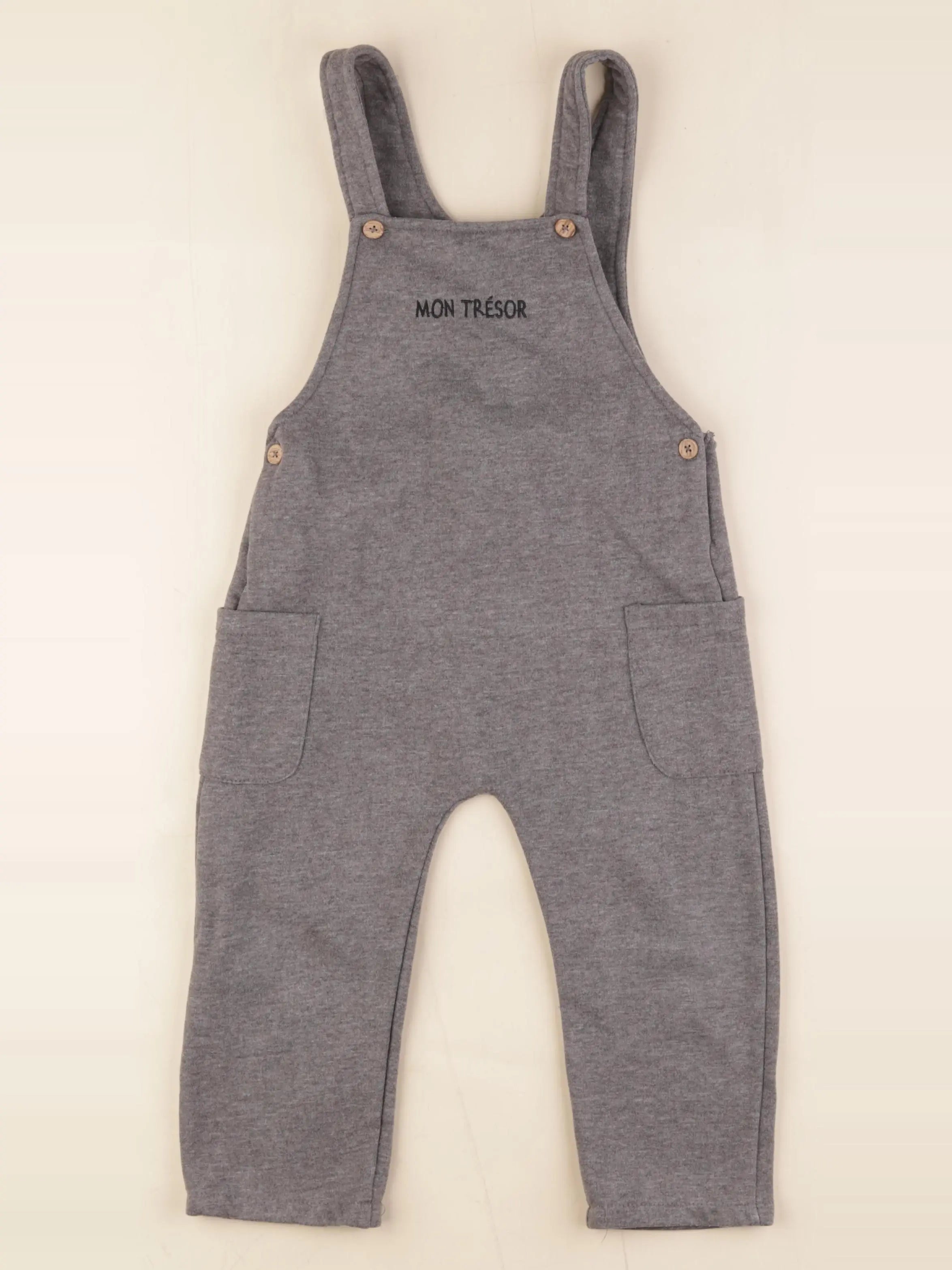 Vertbaudet - salopette gris - 3 ans