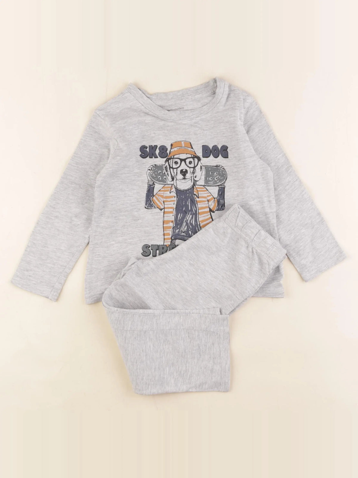 Vertbaudet - pyjama coton gris - 3 ans