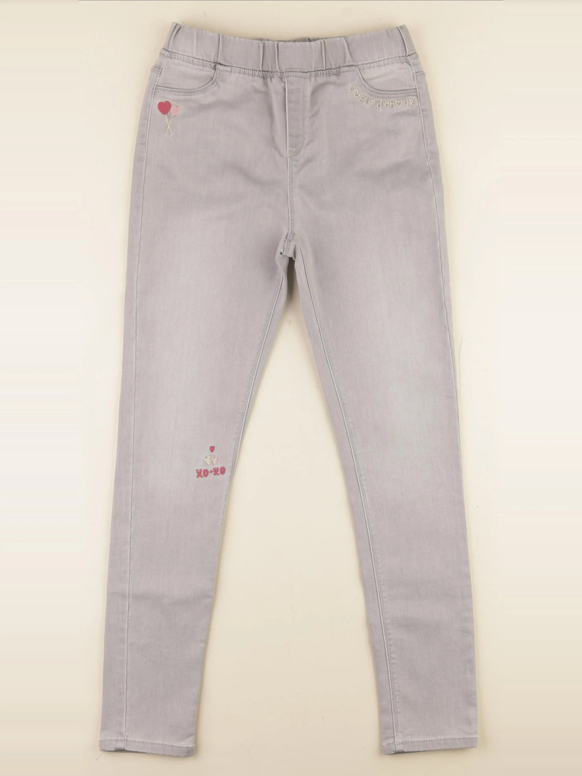 Vertbaudet - jegging gris, or - 12 ans