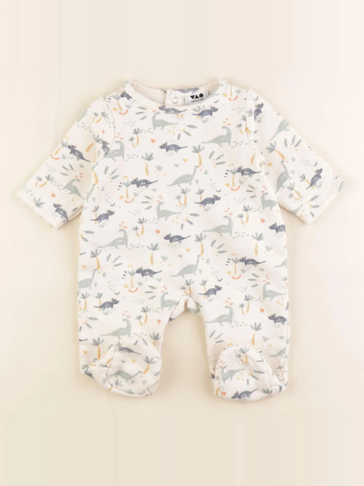 Tape à l'oeil - pyjama coton beige - 3 mois