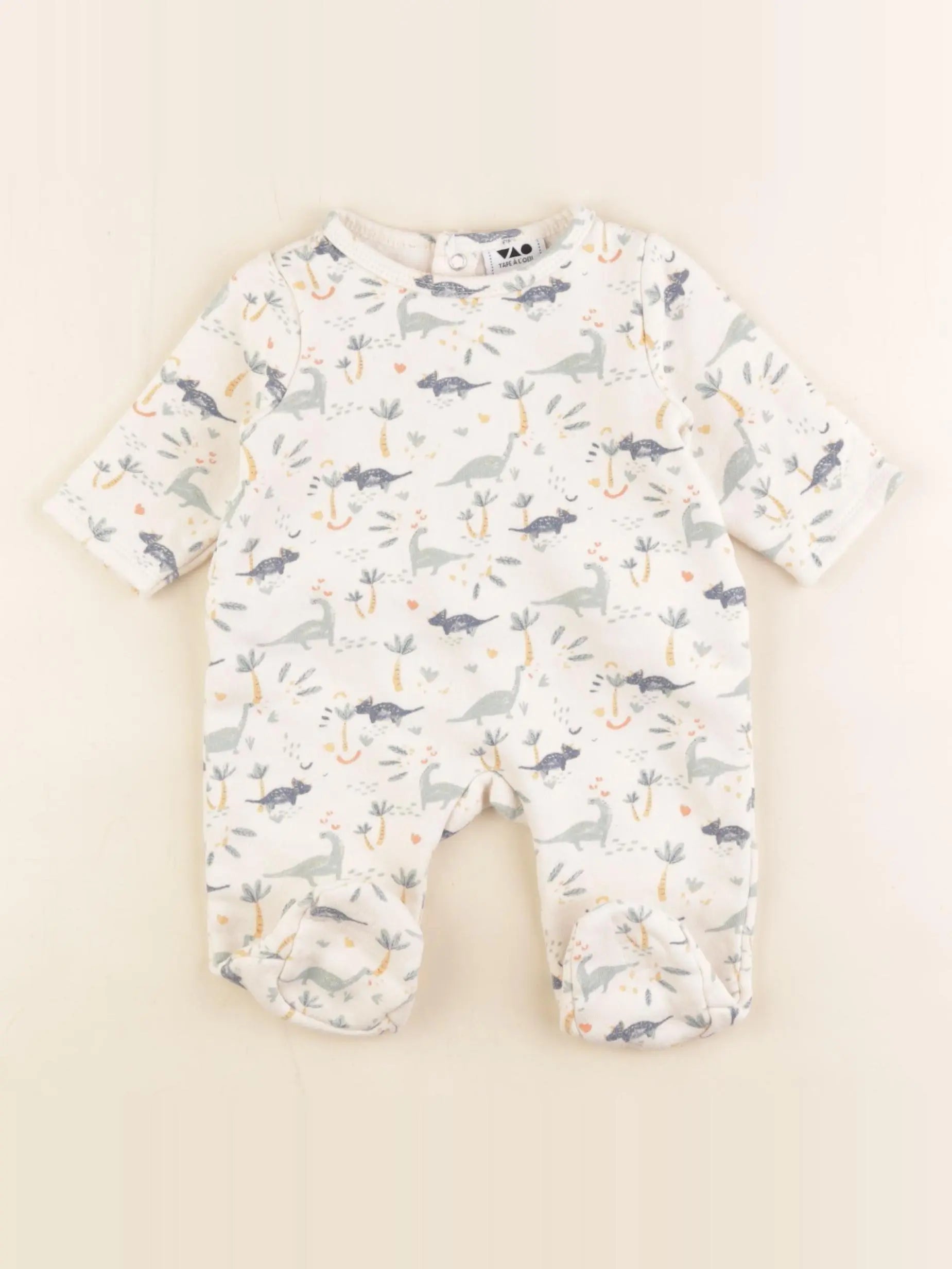 Tape à l'oeil - pyjama coton beige - 3 mois