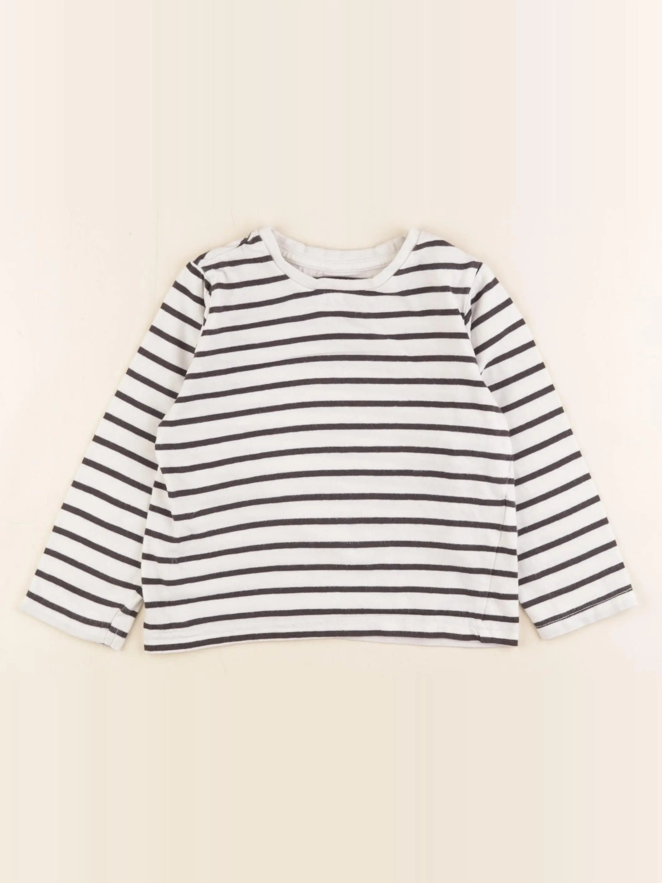 Vertbaudet - tee-shirt blanc, noir - 3 ans