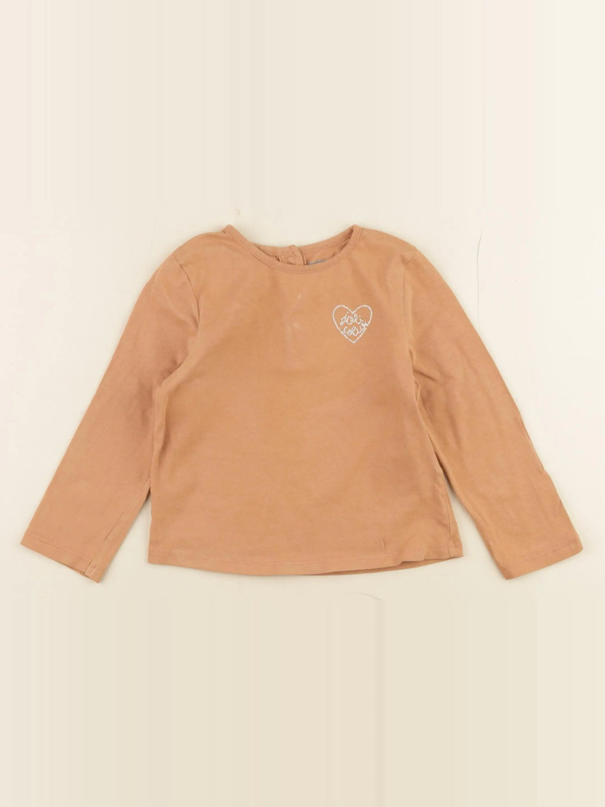 Vertbaudet - tee-shirt marron - 18 mois