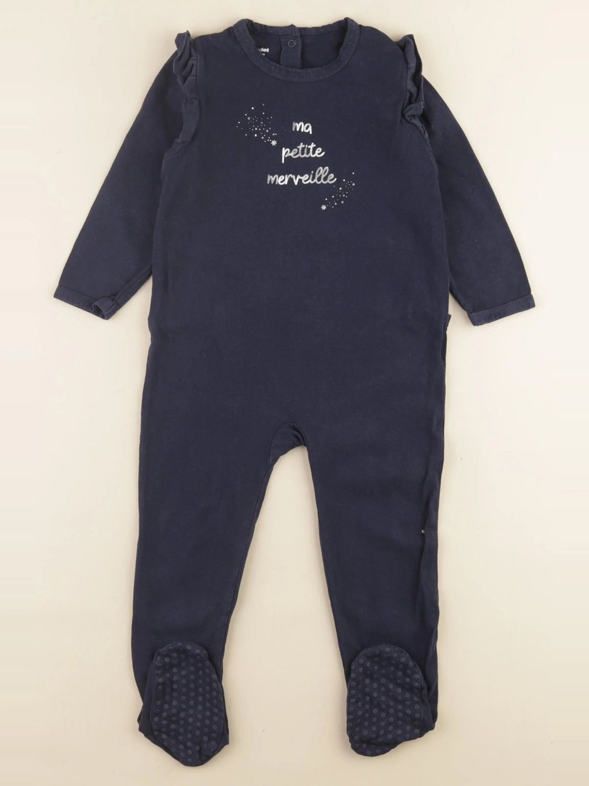 Vertbaudet - pyjama coton bleu - 24 mois
