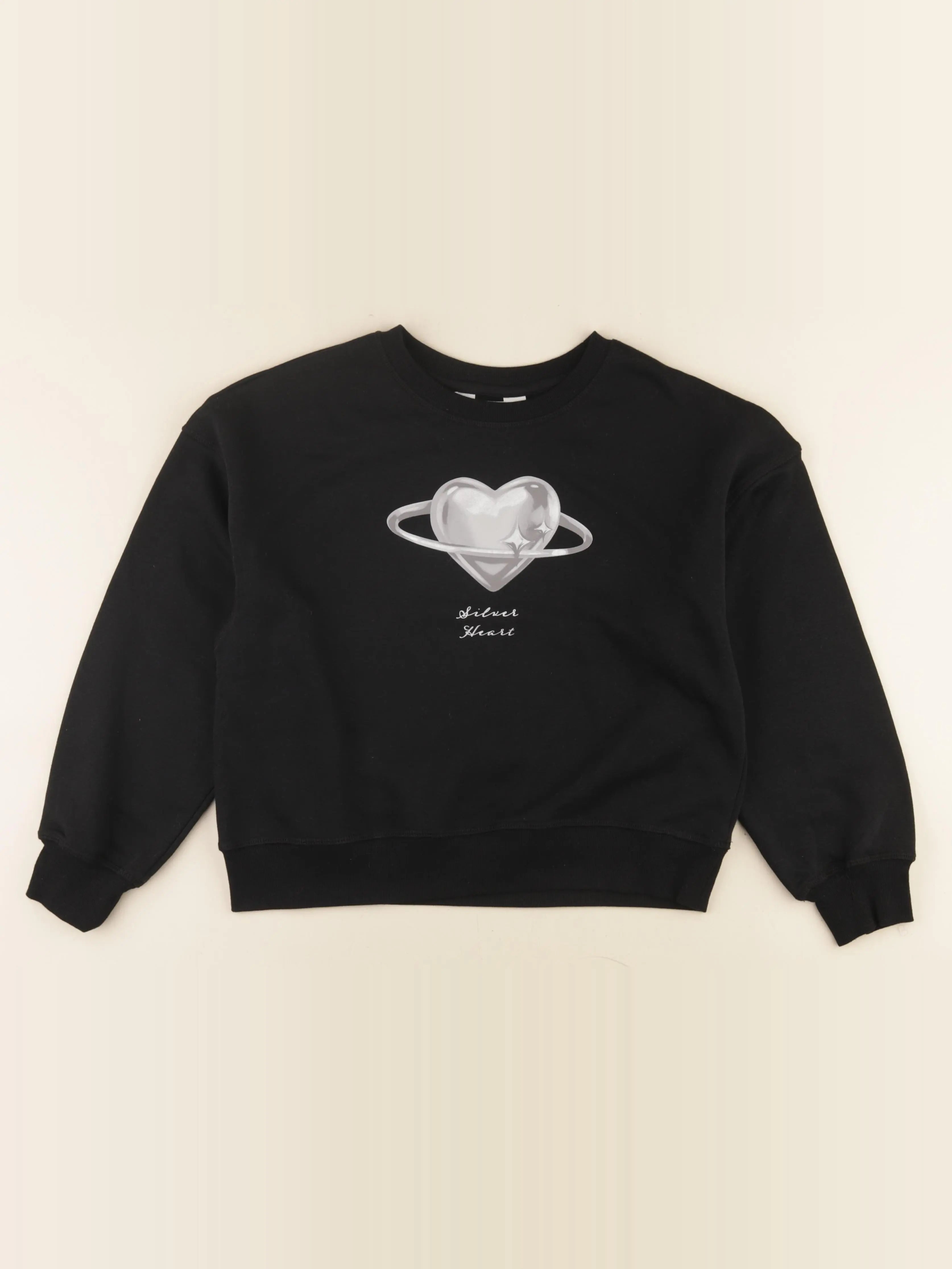 H&M - sweat noir - 10/12 ans