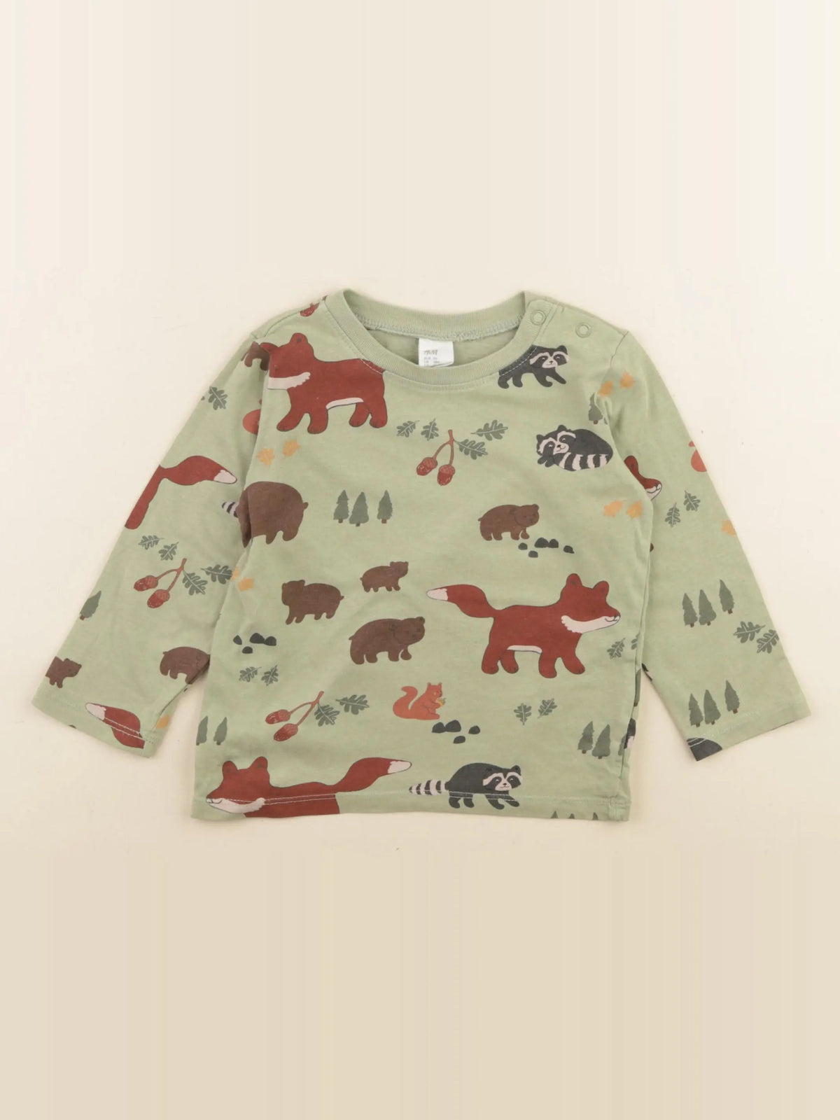 H&M - tee-shirt vert - 12/18 mois