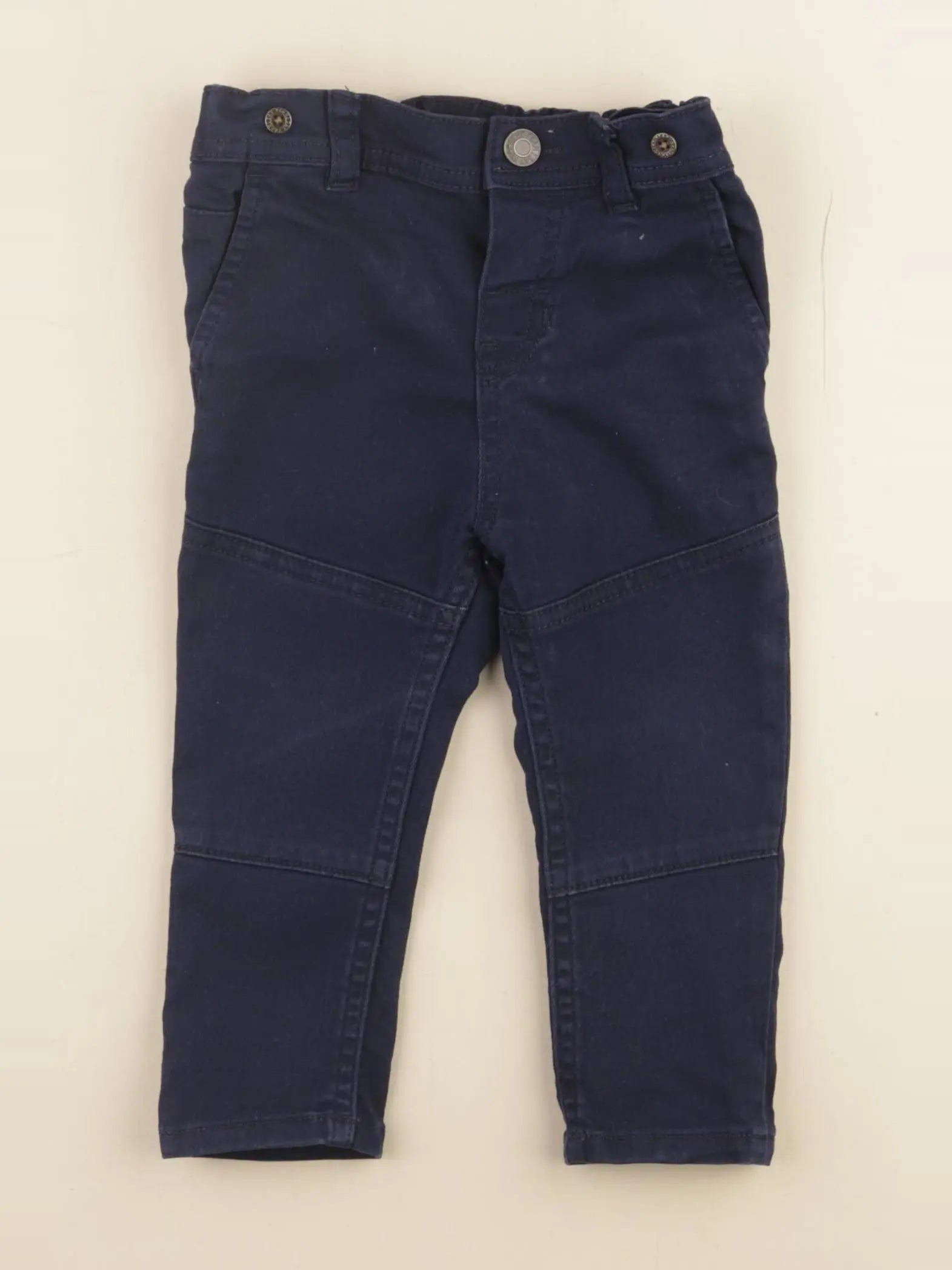 H&M - pantalon bleu - 9/12 mois