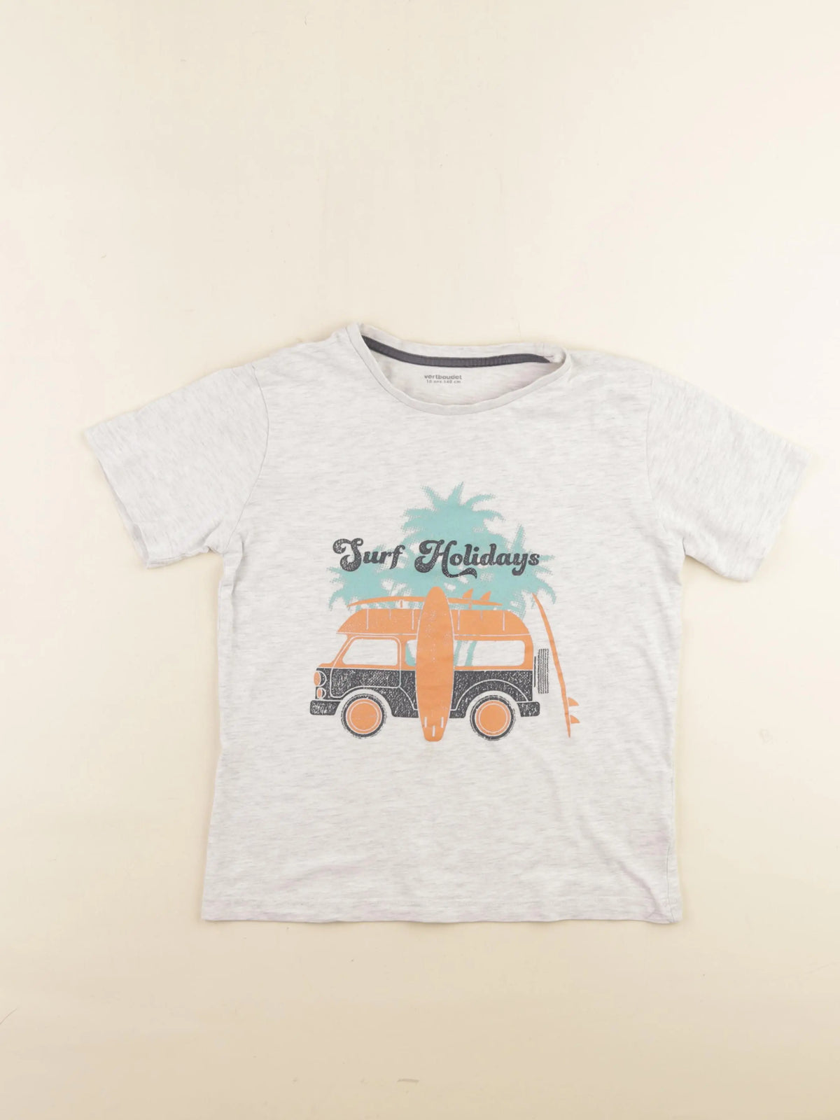 Vertbaudet - tee-shirt gris - 10 ans