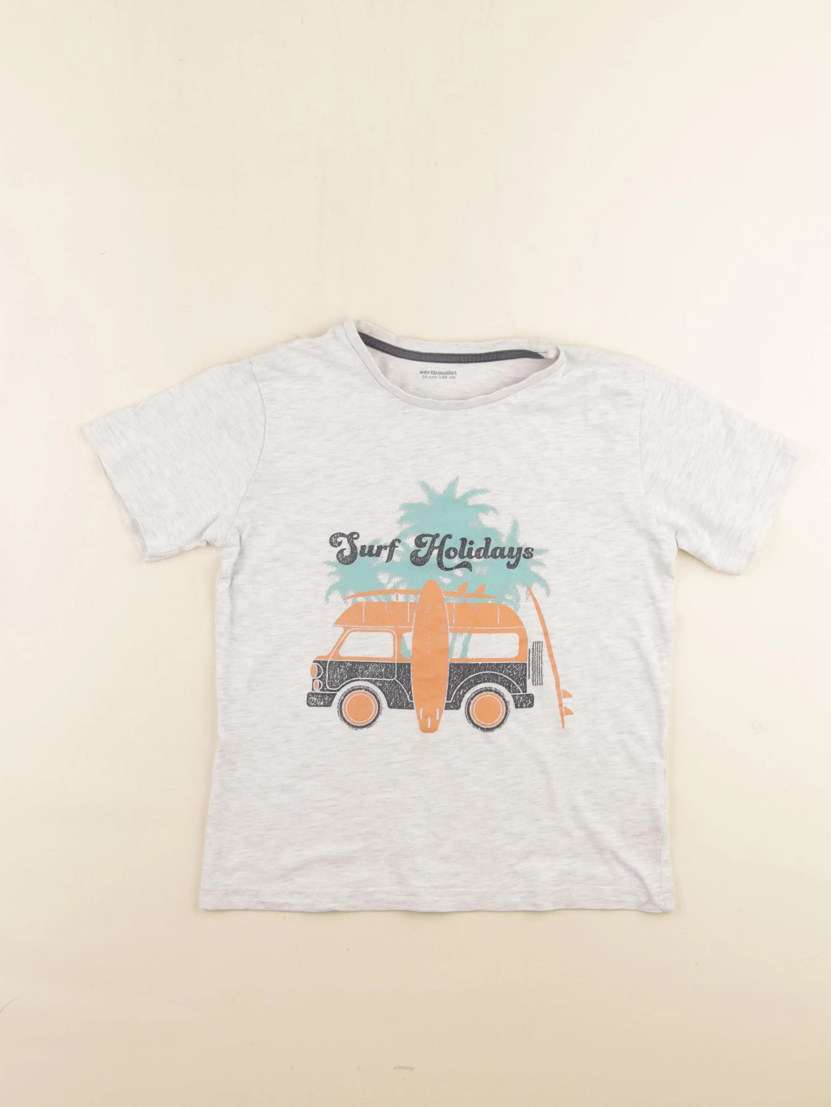 Vertbaudet - tee-shirt gris - 10 ans