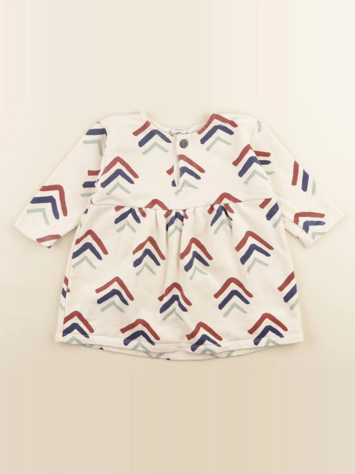 Petit Bateau - robe beige - 12 mois