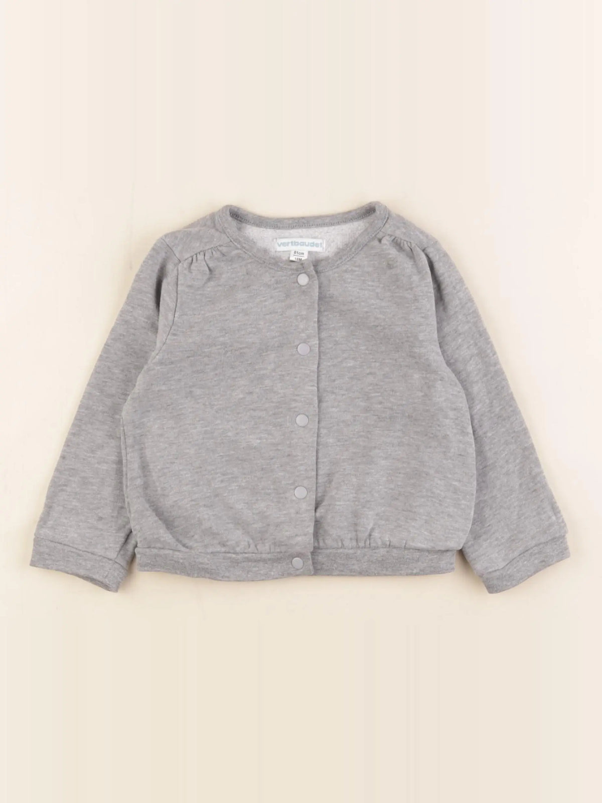Vertbaudet - sweat gris - 18 mois