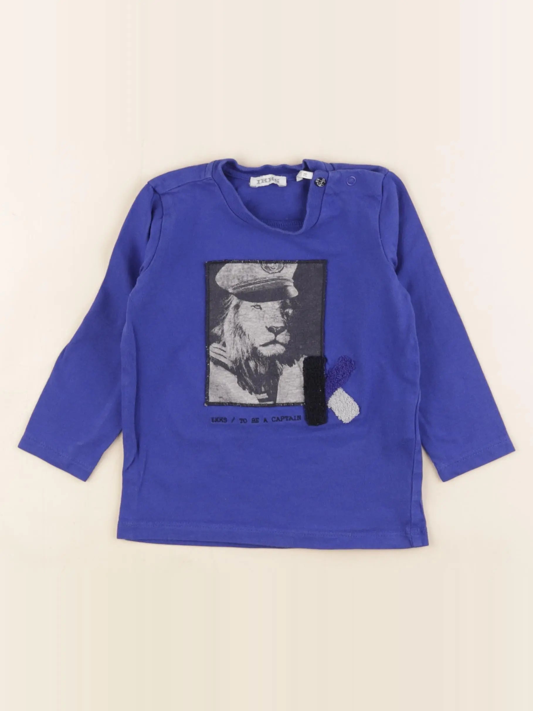 IKKS - tee-shirt bleu - 12 mois
