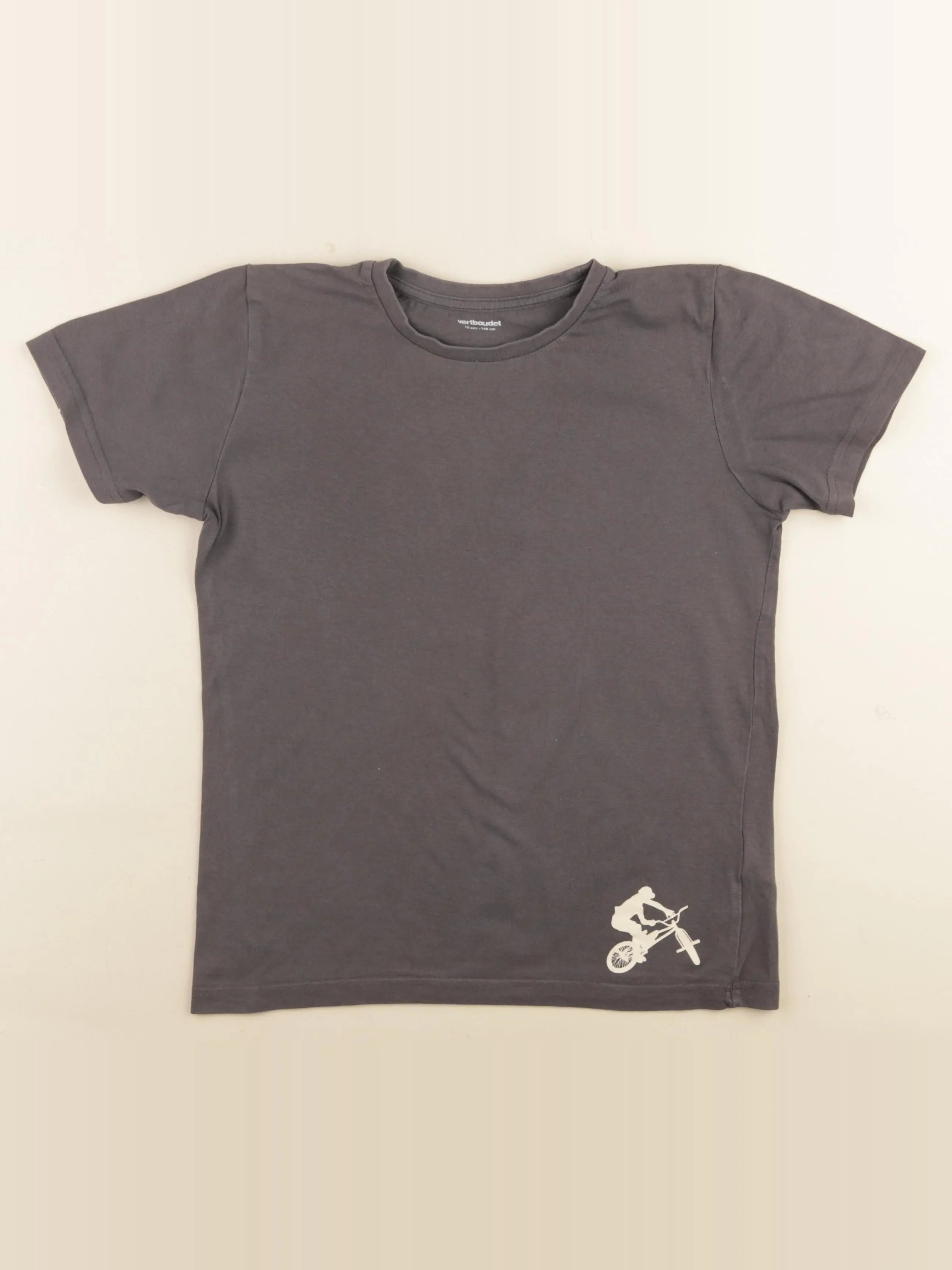 Vertbaudet - tee-shirt gris - 10 ans