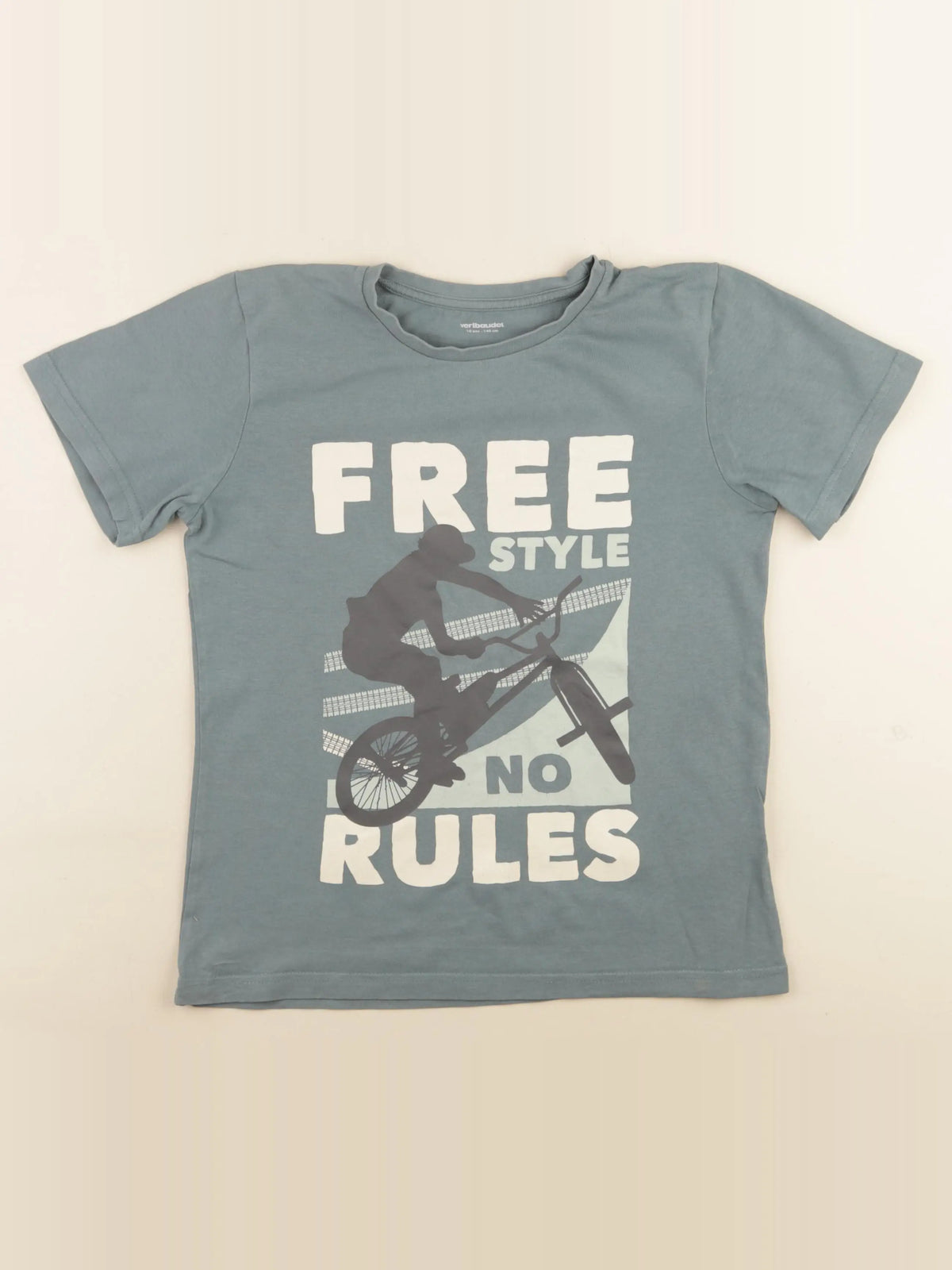 Vertbaudet - tee-shirt bleu - 10 ans