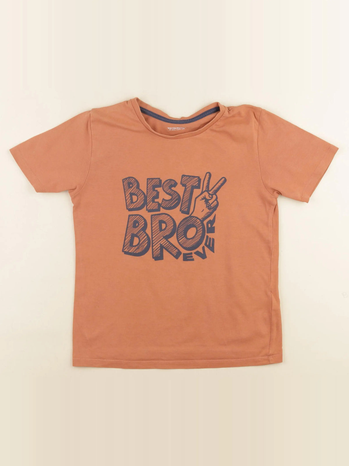 Vertbaudet - tee-shirt marron - 8 ans