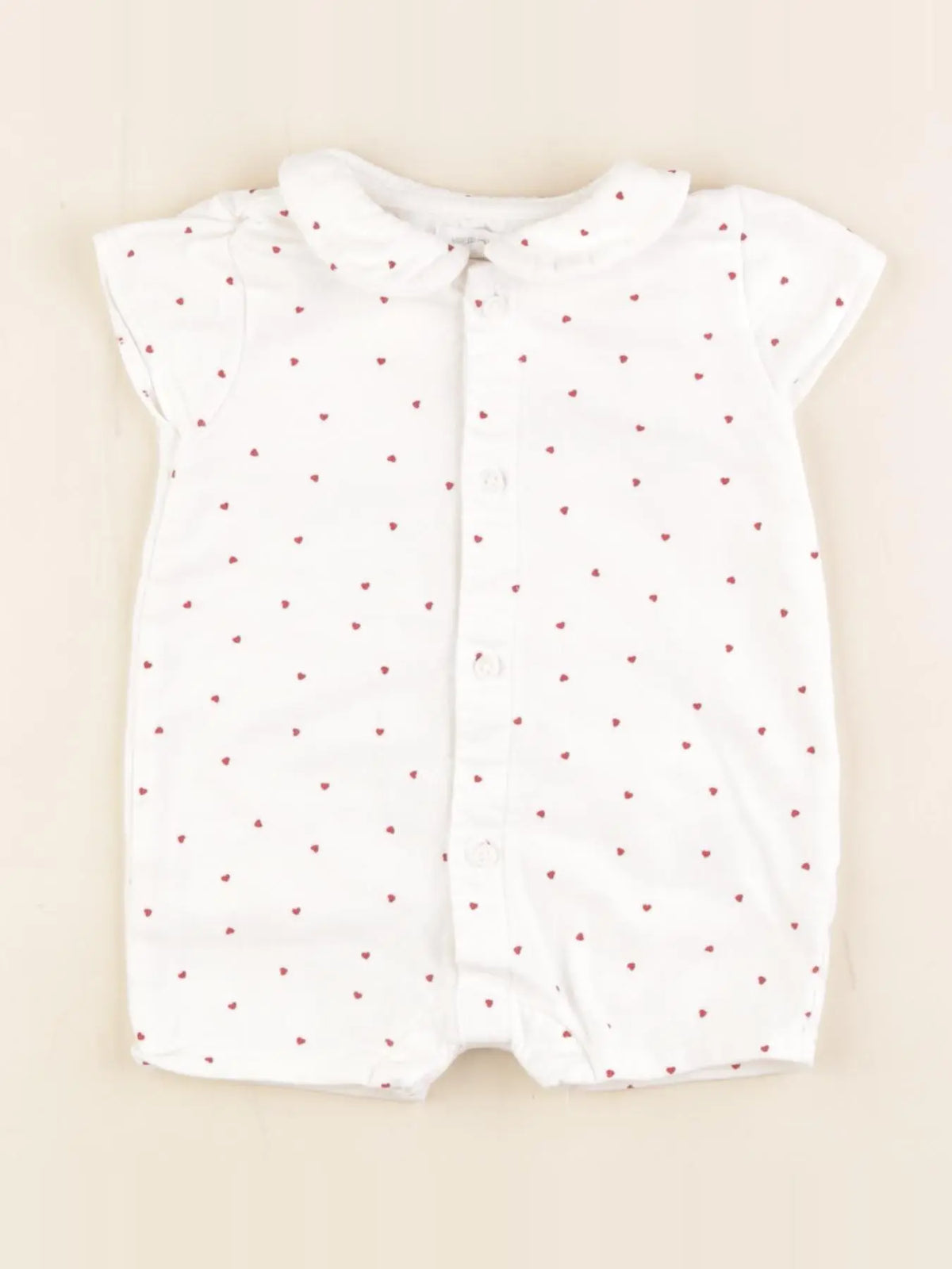 Vertbaudet - pyjama coton blanc - 6 mois