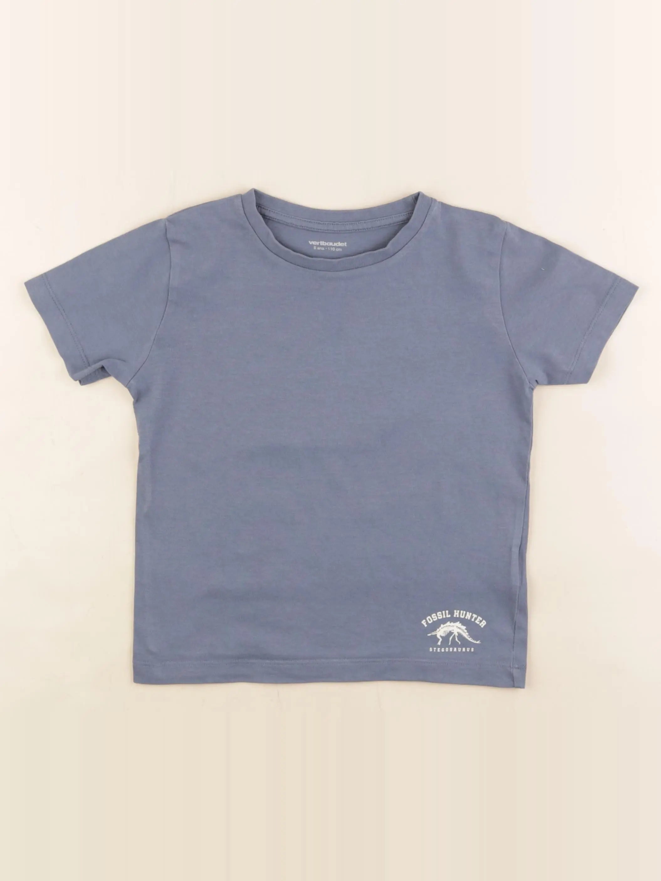 Vertbaudet - tee-shirt bleu - 5 ans